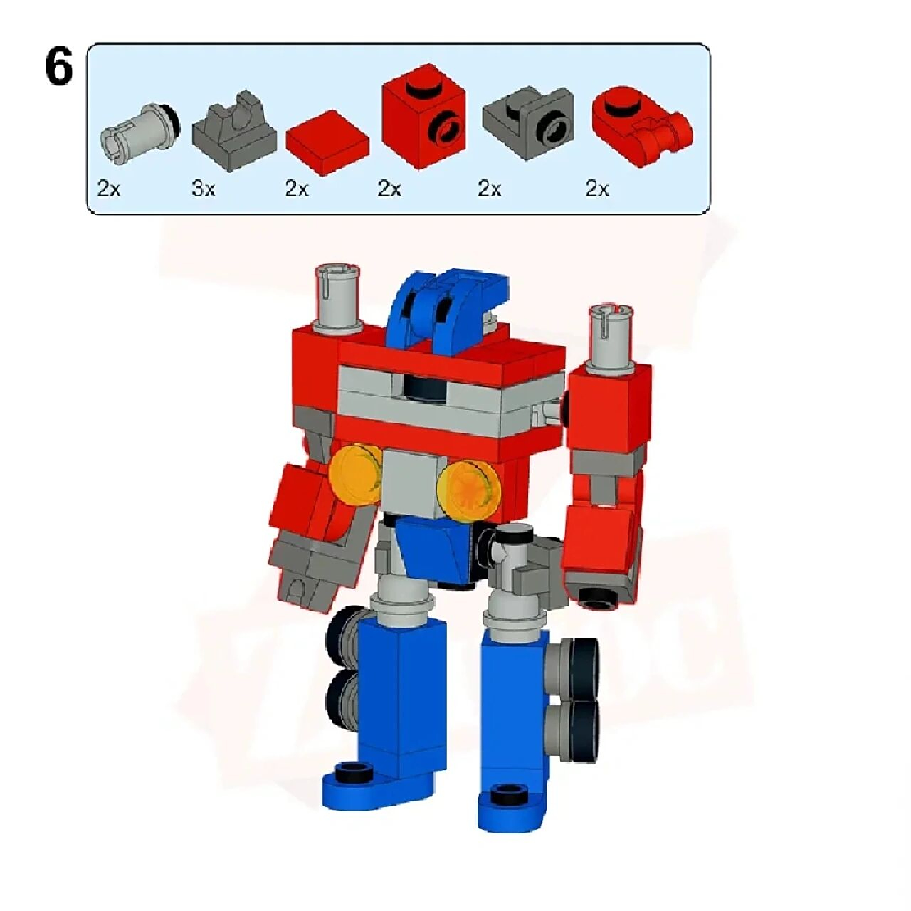迷你乐高擎天柱图纸板教程