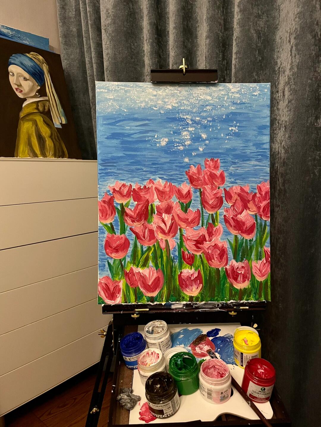 水粉画|郁金香🌷