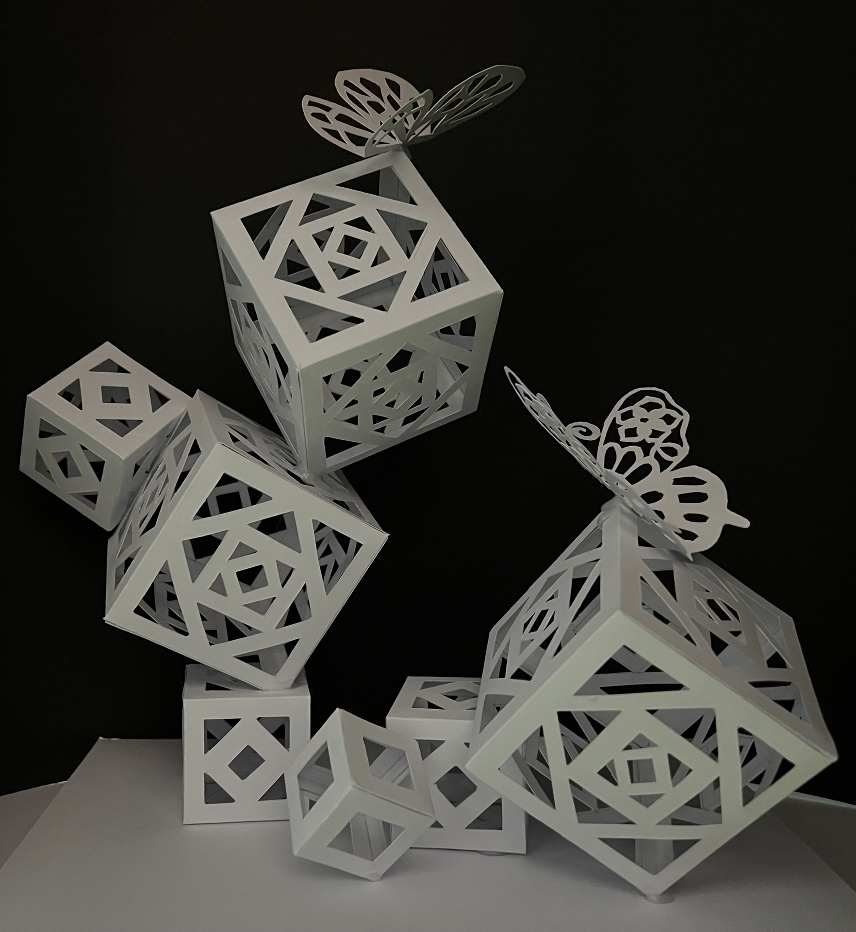 立体构成作业-镂空正方体