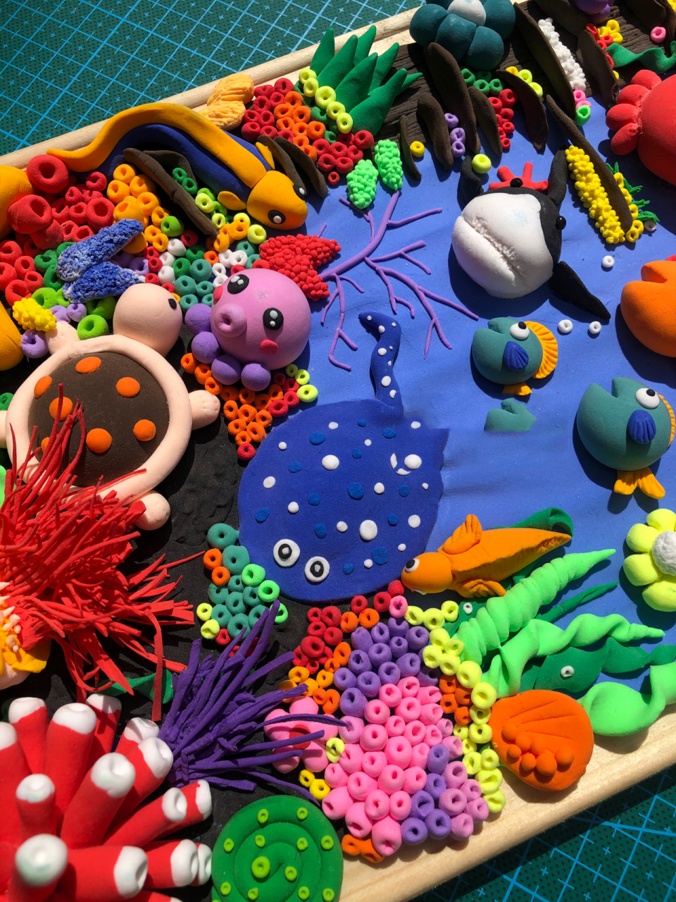 手工超轻黏土|海底世界(附细节图) 这些海底鱼儿,有没有萌到你们呀?