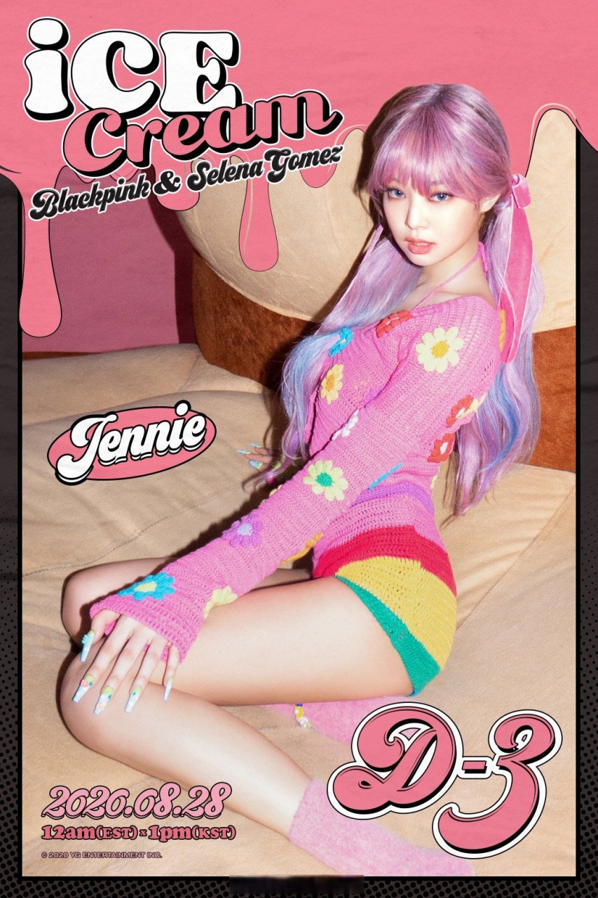 jennie粉色头发图片