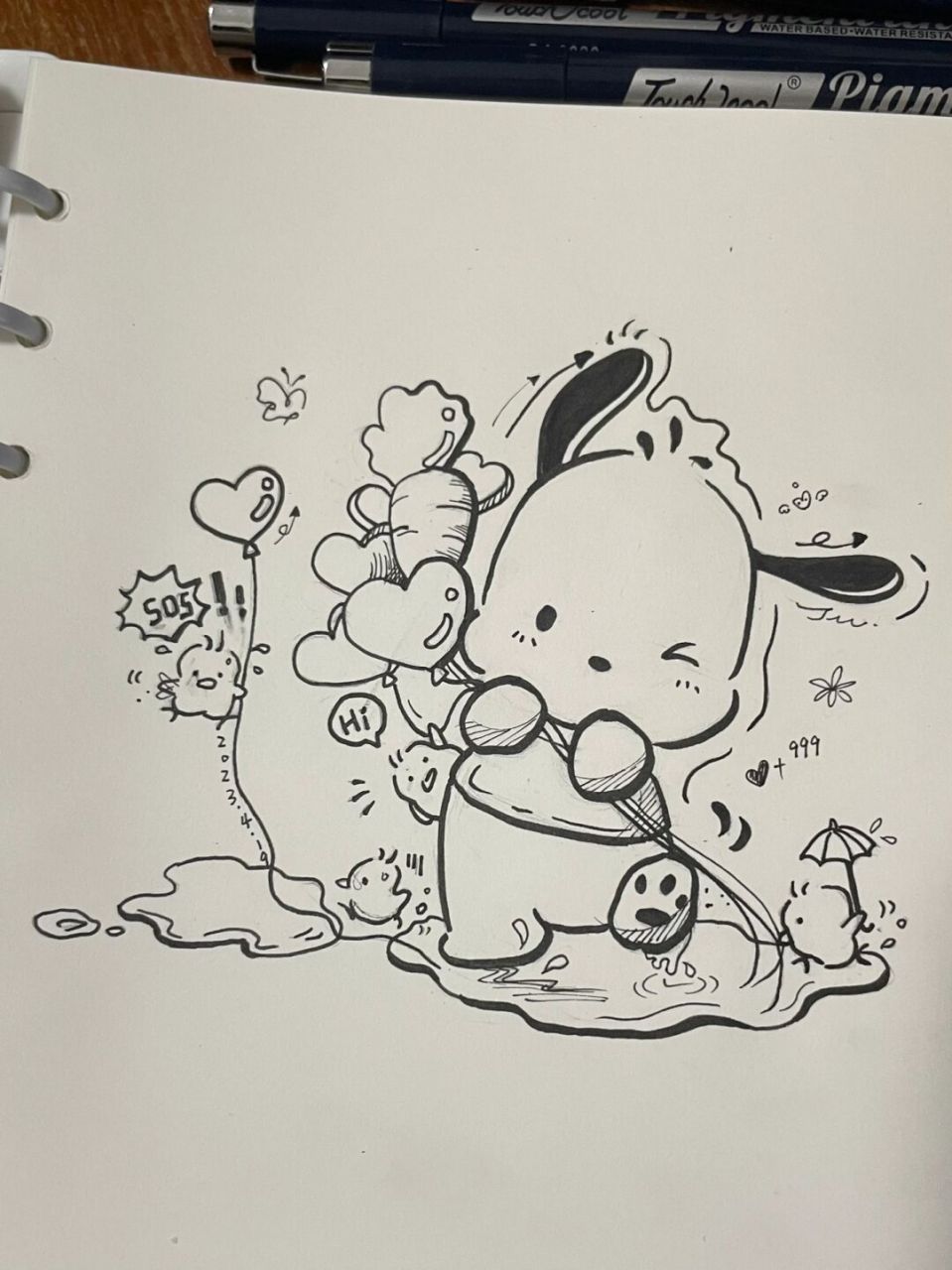 帕恰狗简笔画/快来画巨巨巨可爱的修勾勾98 画画本身 就是一件快乐