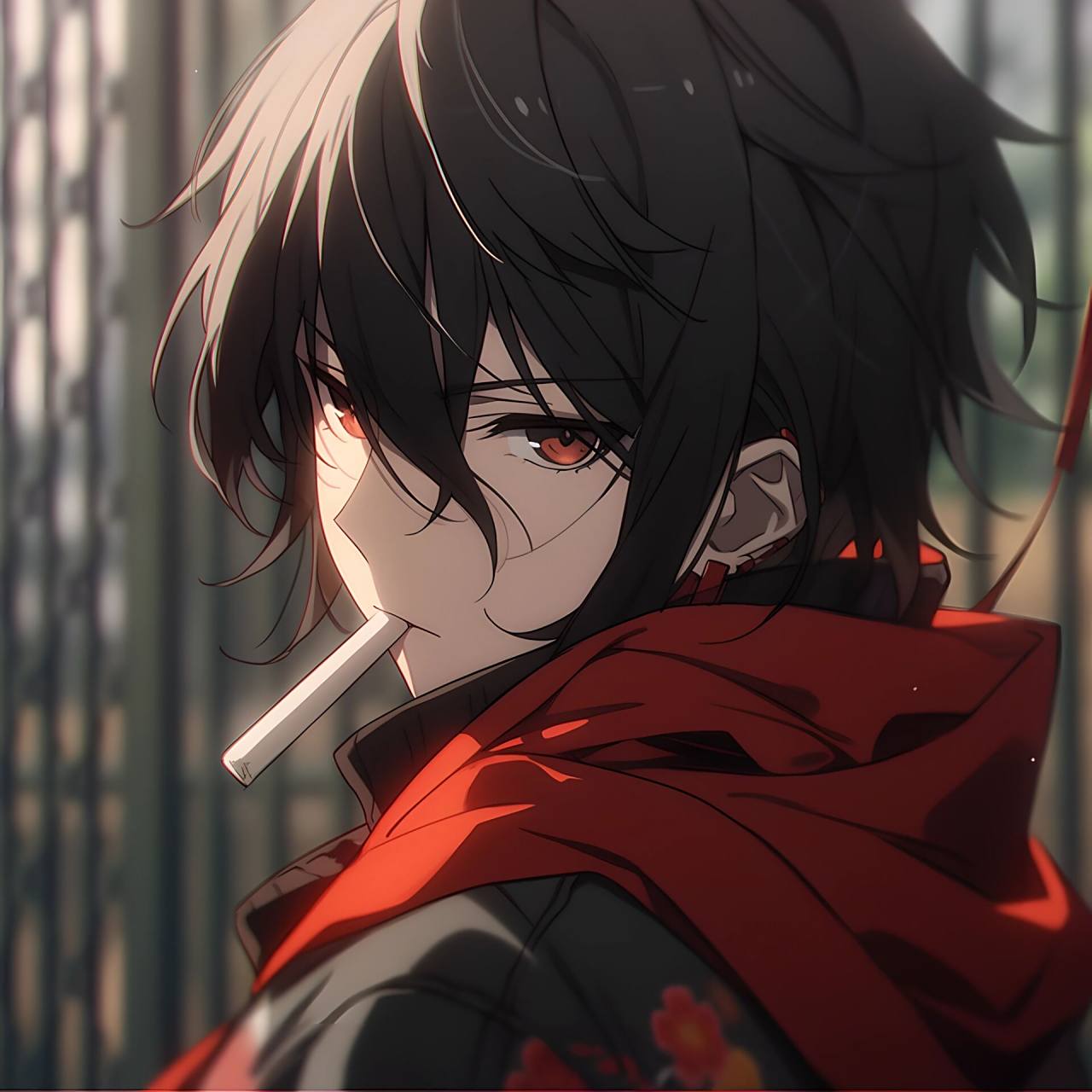 5250黑发红瞳动漫头像5250