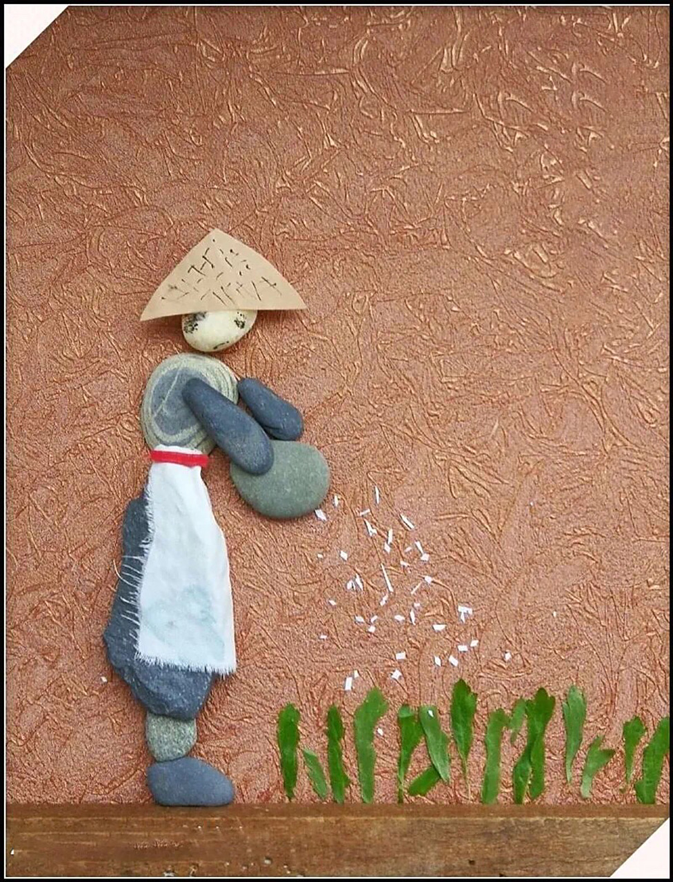 有趣的石头拼贴画-让石头活起来 注:作者 外圆内方,内容仅作为分享