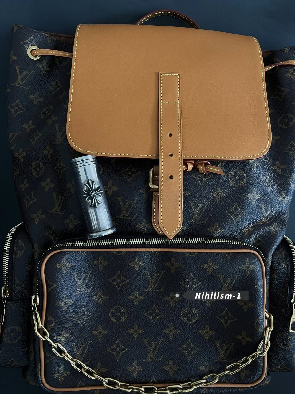 louis vuitton | 封神trio双肩包 老花经典 链条时髦 !
