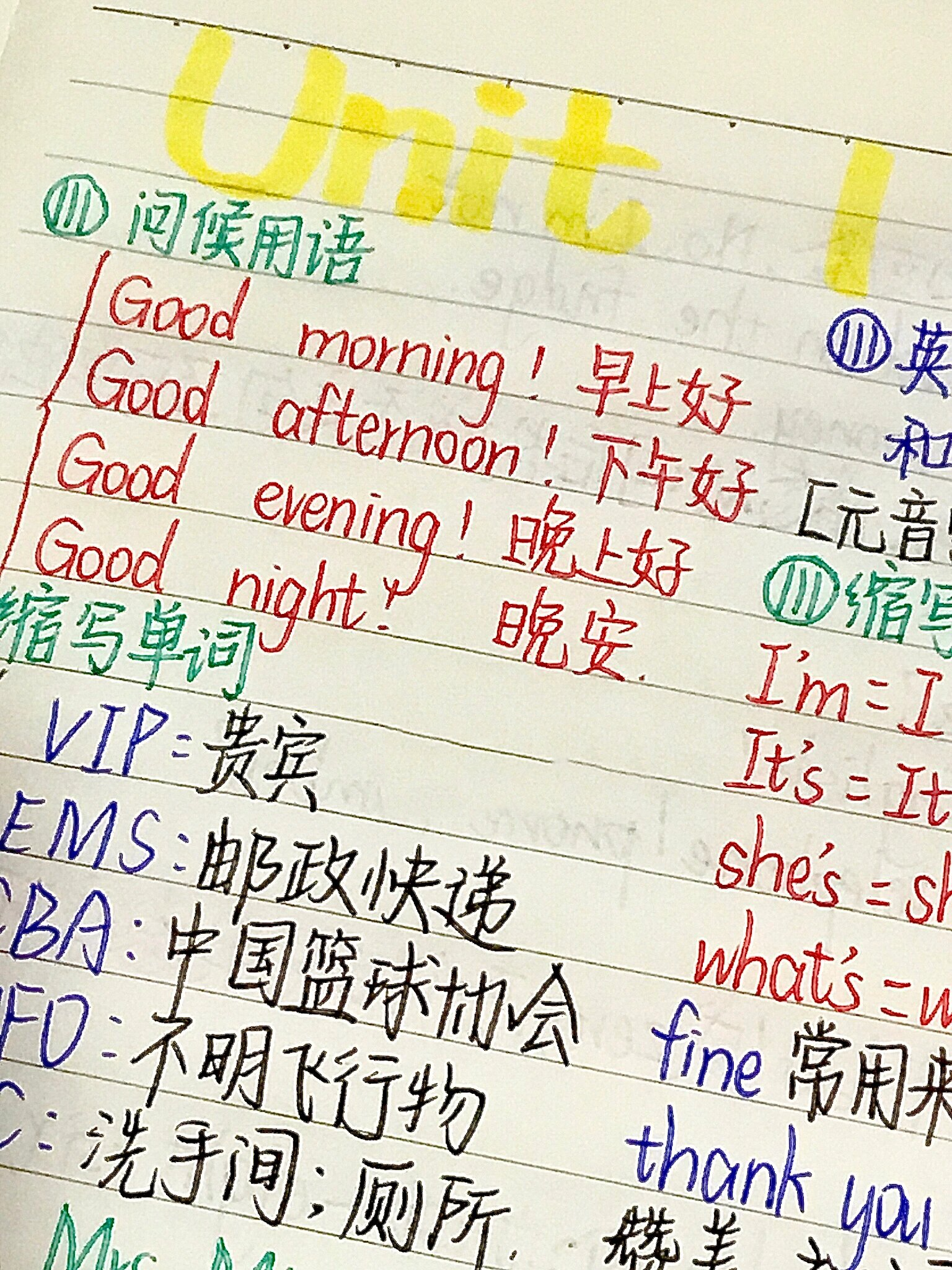 七年级上册英语|unit 1语法知识点