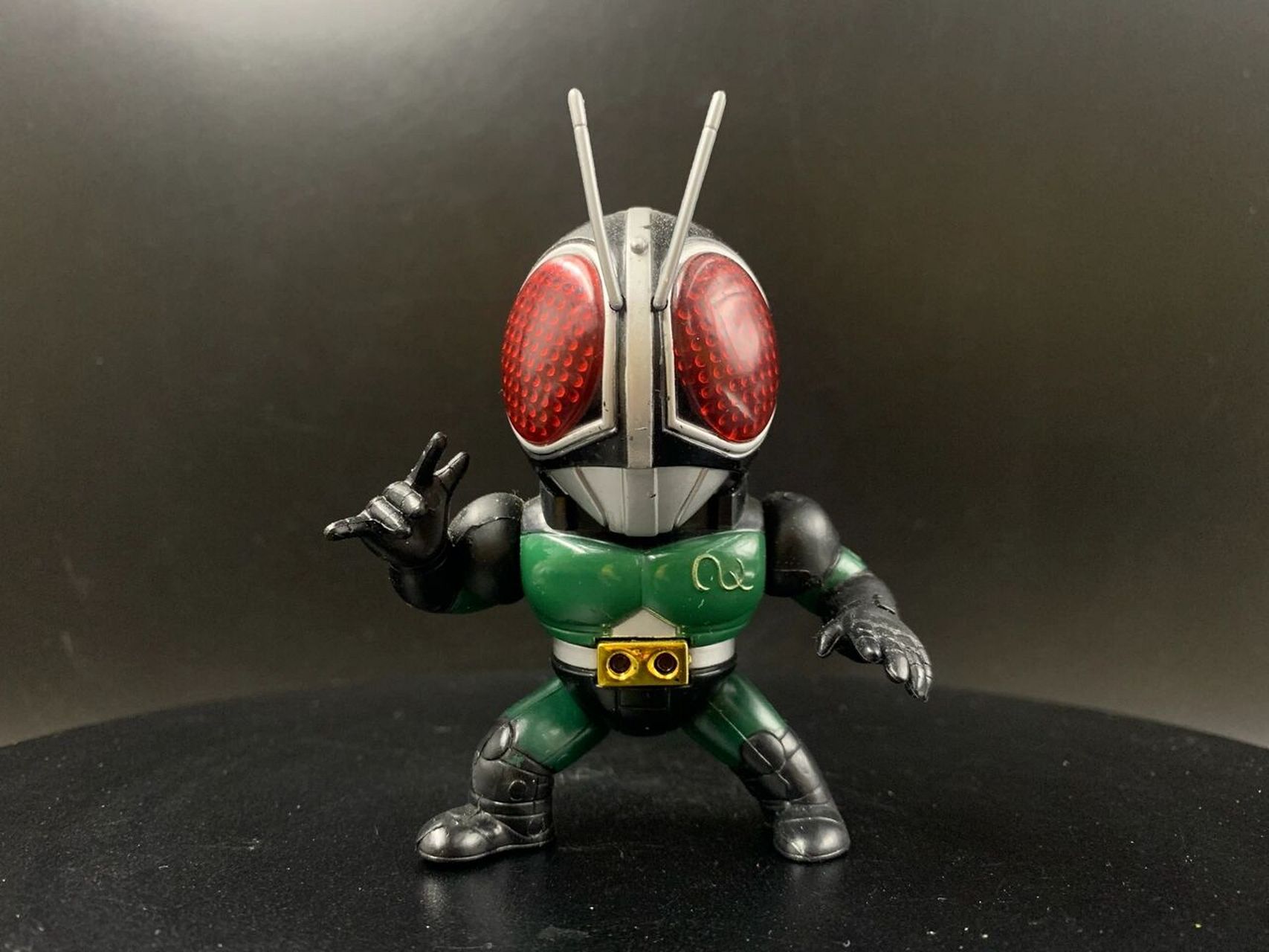 30年前的q版假面骑士blackrx 玩具简介: 1991年 bandai q版亮灯 幪面