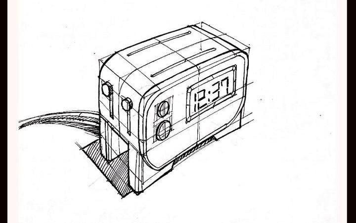 闹钟设计 手绘图图片