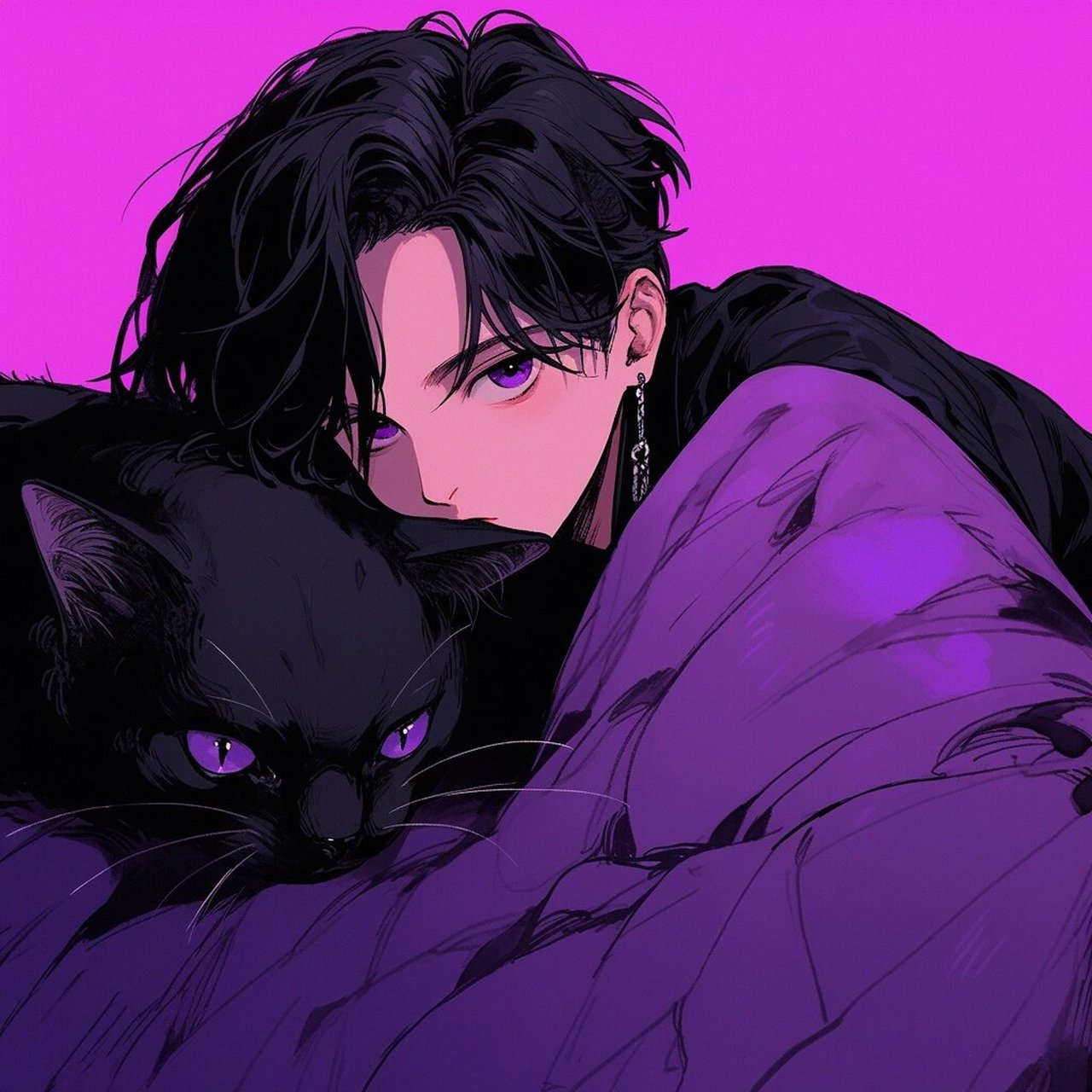 男生头像|神秘黑与高贵紫绝配