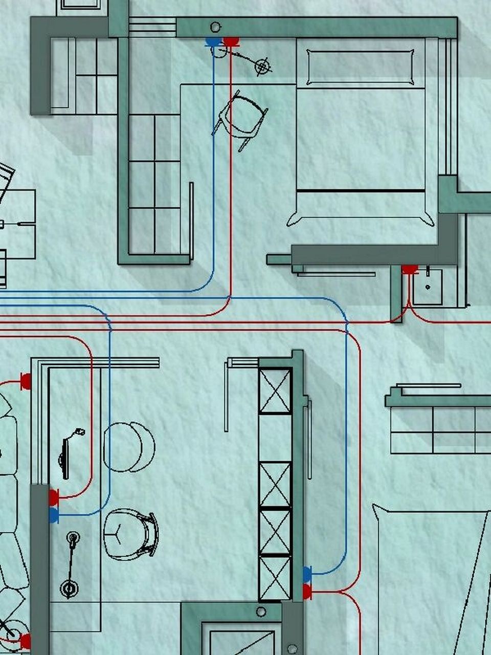 家装装修设计之强弱电布置图|知识点97 家装装修设计之强弱电布置图