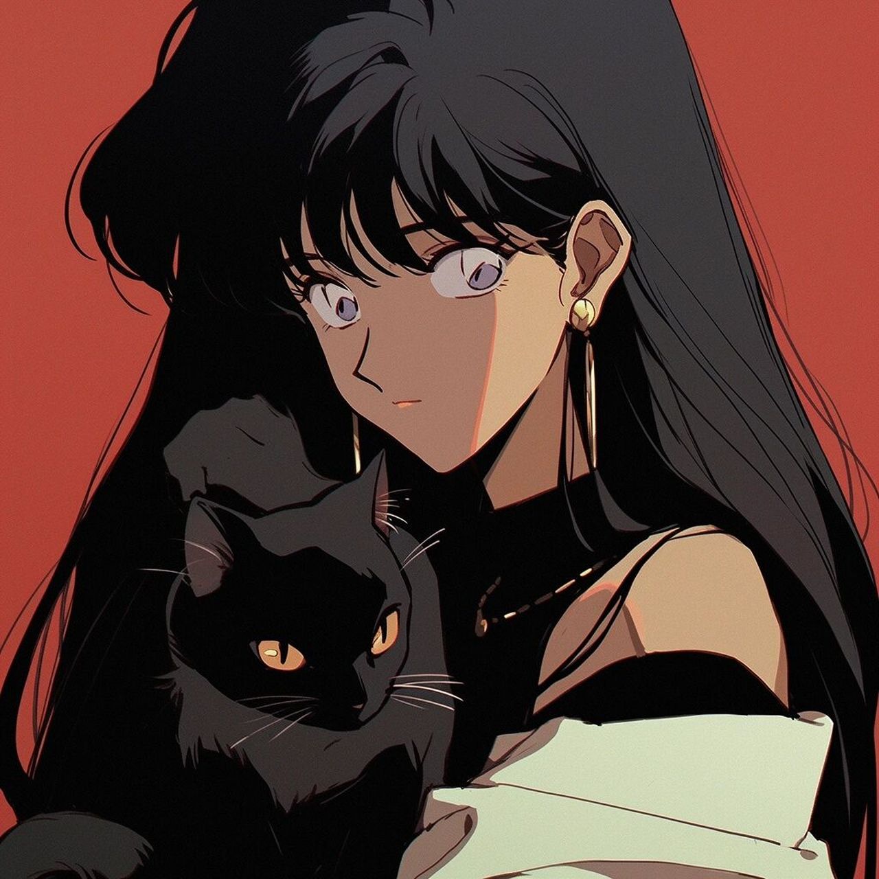 旧漫吸猫少年少女头像