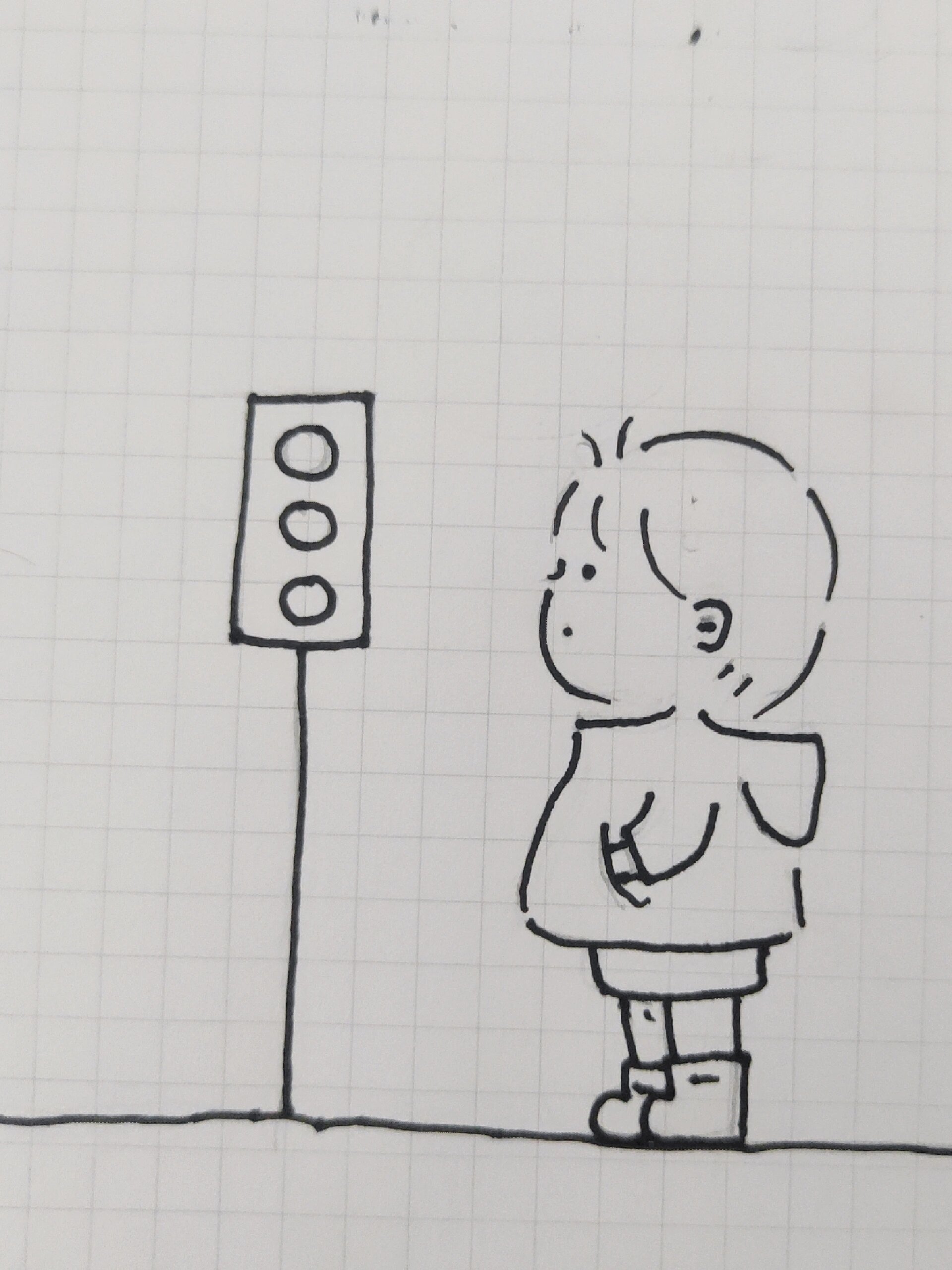 0基础自学简笔画——红绿灯