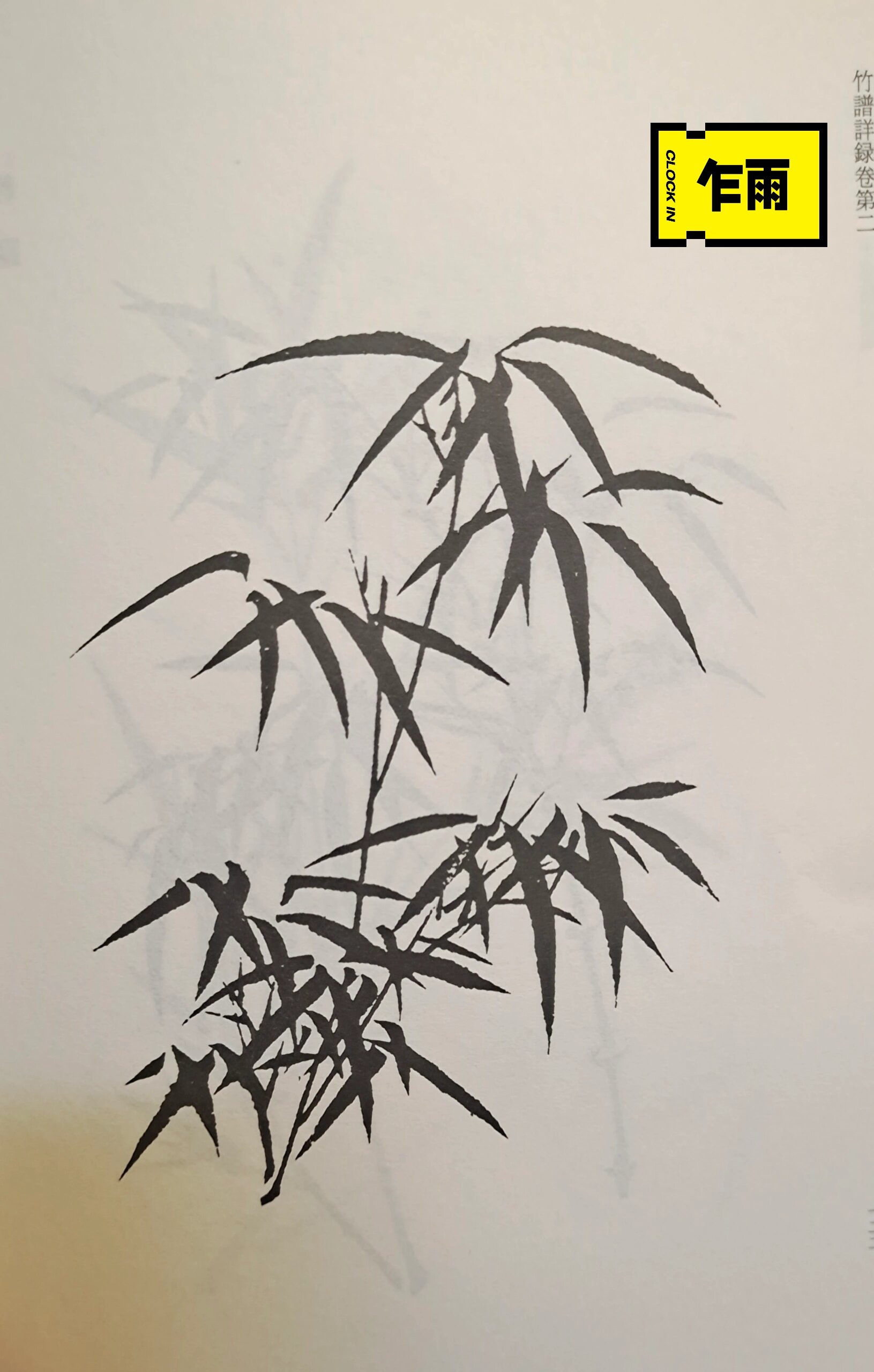 写意竹枝画法(不同形态的竹枝练习