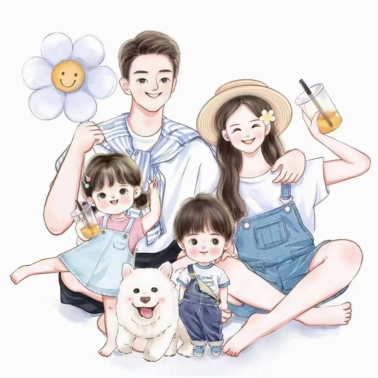 儿女双全#头像 何其有幸,儿女双全