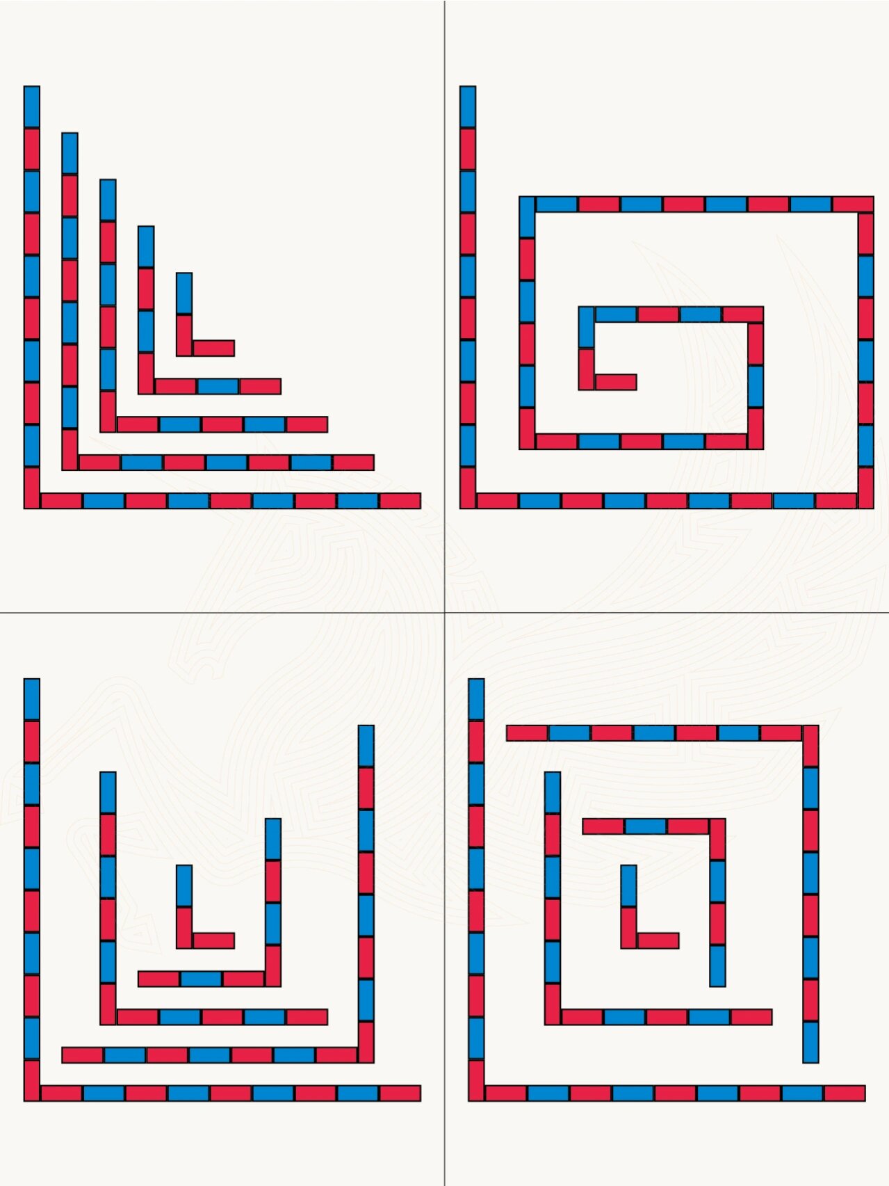数棒红棒组合延伸搭建幼儿蒙氏数学启蒙教具