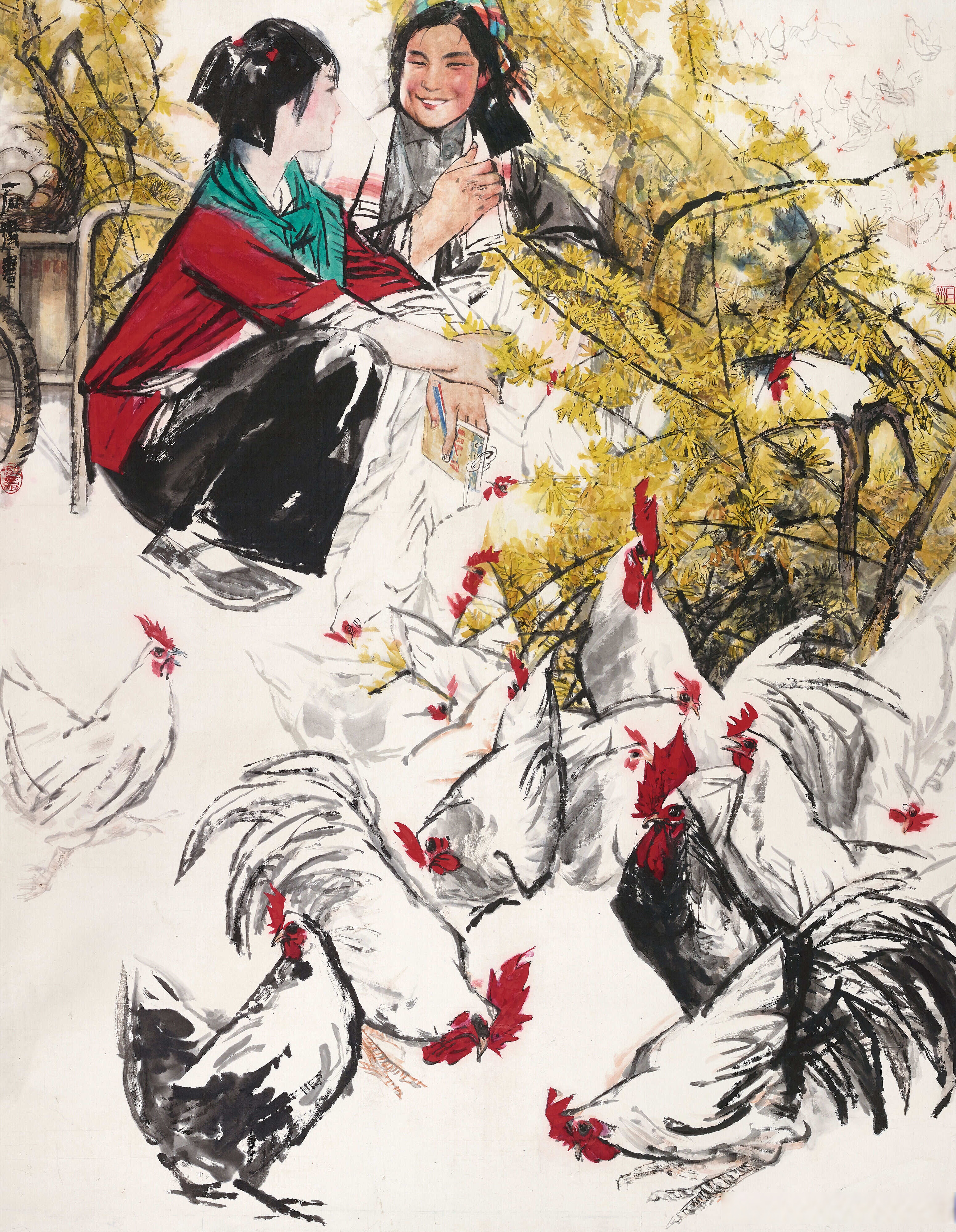 画家石齐人物画