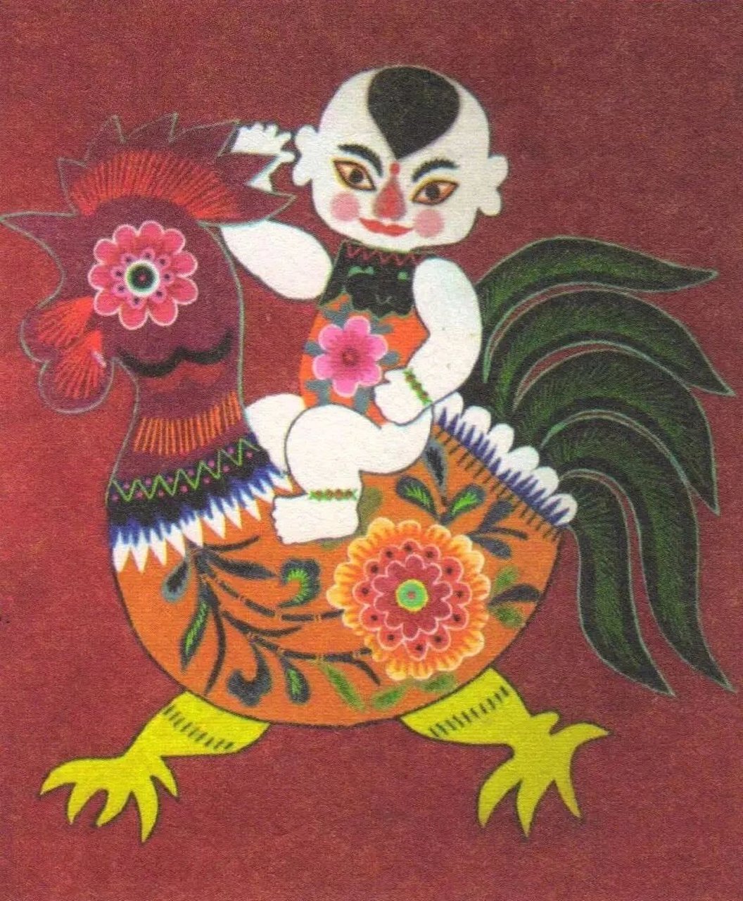 剪纸布堆画～陕北民风 布堆画是中国西部陕北延川地区广大劳动人民在