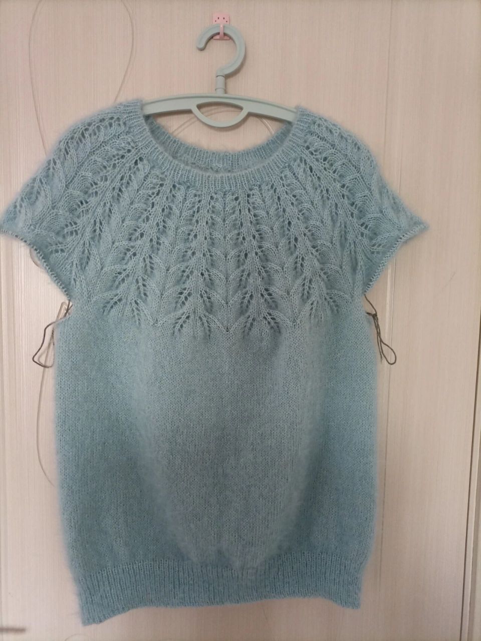 叶子花圆肩毛衣 凉凉的天气,温暖的颜色,美了,爱了!