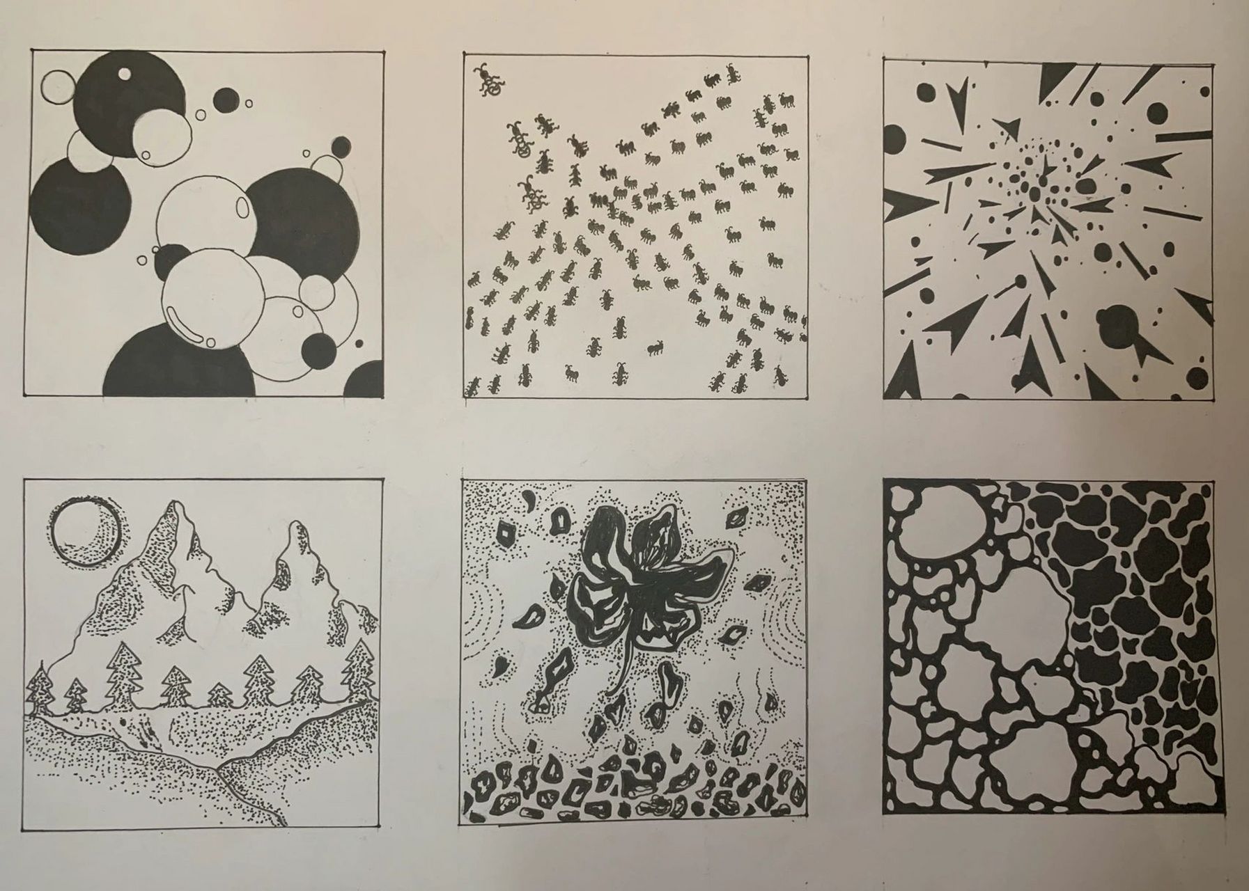 图形创意作业/点线面 图一:点构成 图二:线构成 图三:面构成 可借鉴抄