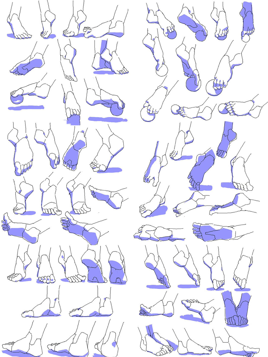 有了这套1500 脚部素材参考,新手也能学会