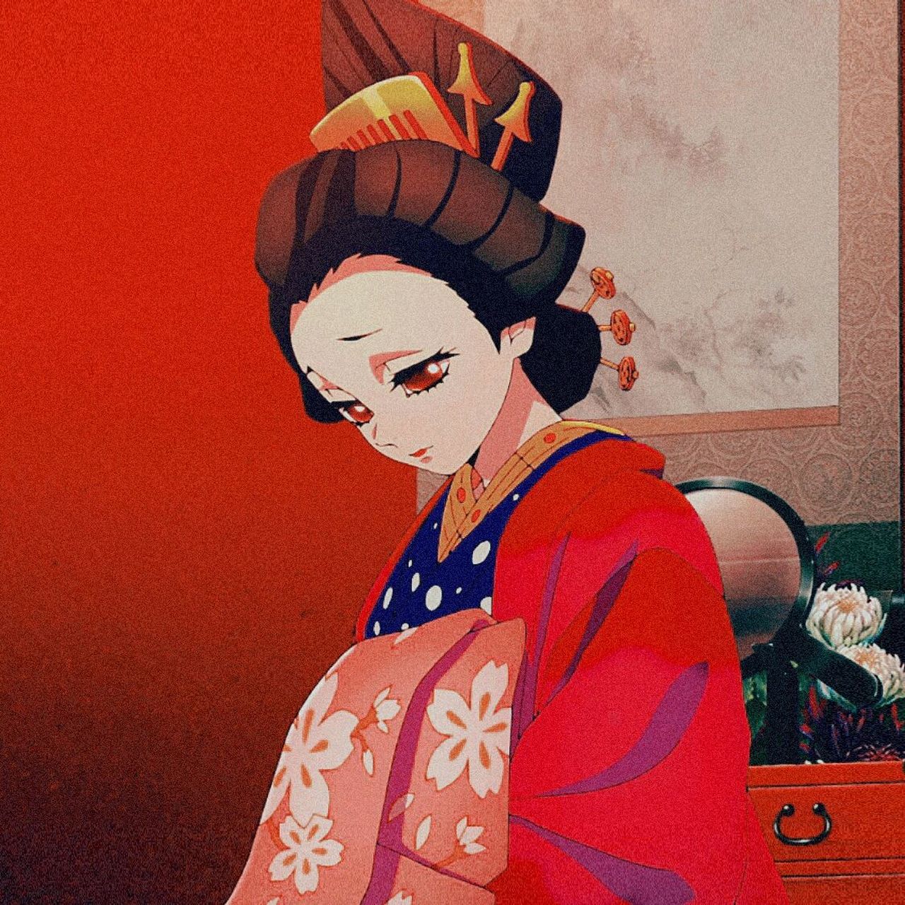 头像61鲤夏 │ 鬼灭之刃游郭篇 鲤夏花魁真的完美!