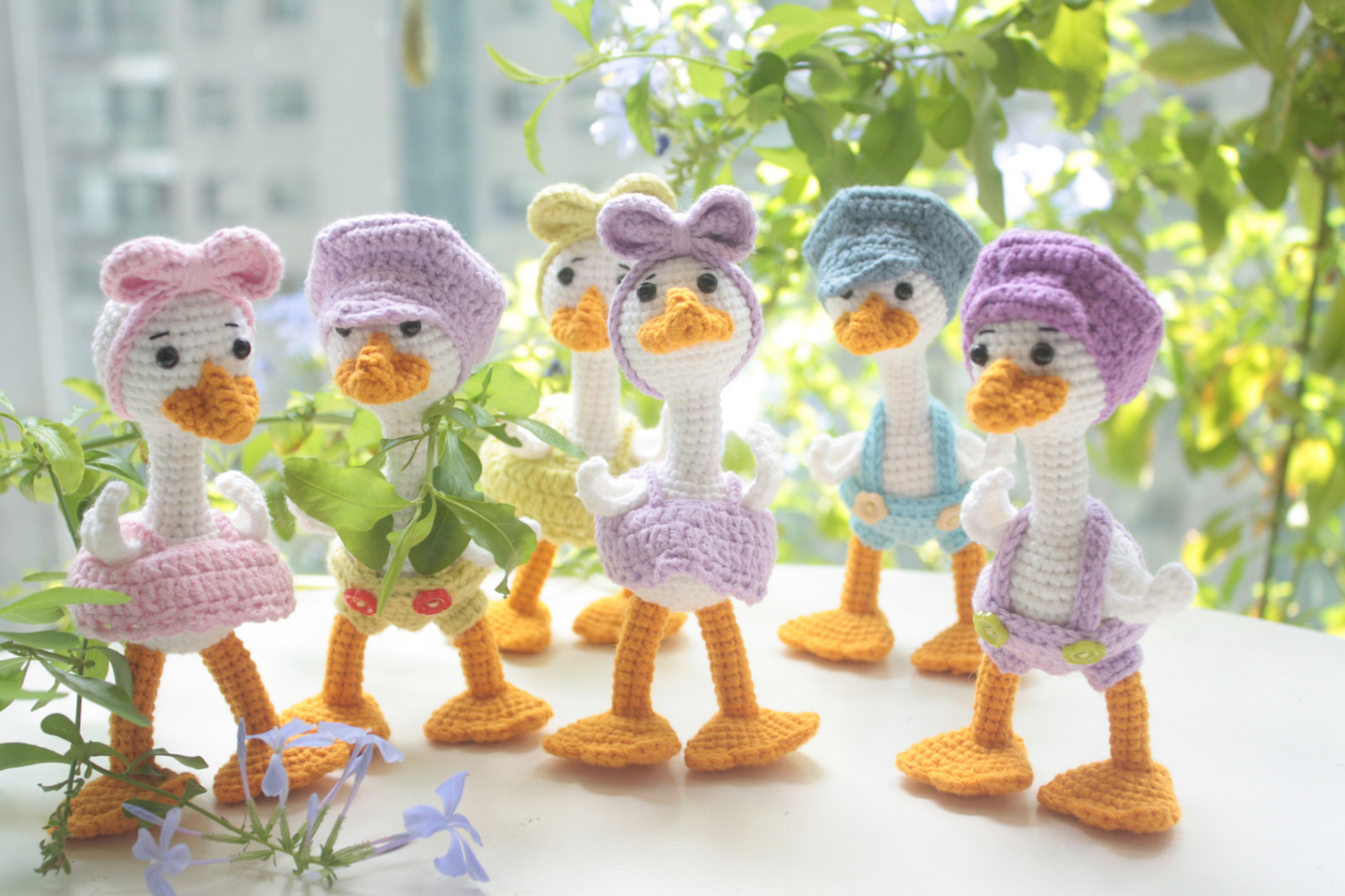 情侣款呆头鹅#钩针玩偶# #diy手工制作