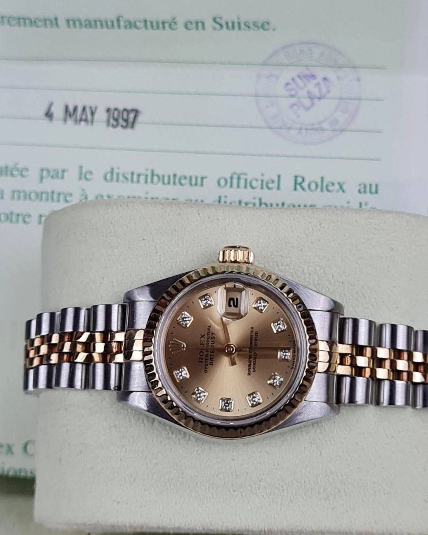 9890 rolex ladies datejust 69173 26mm 劳力士半金日志女表