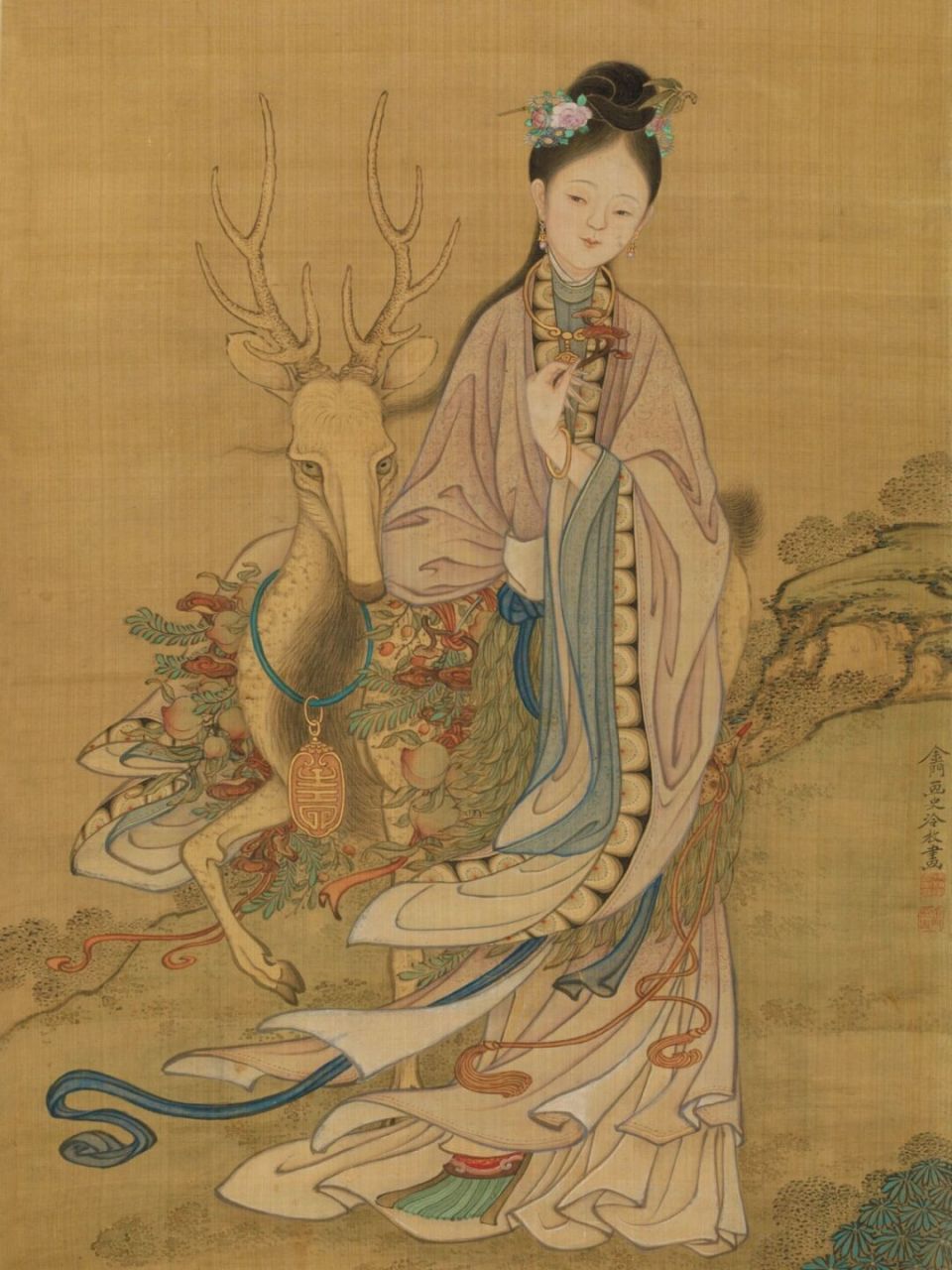 冷枚仕女图 冷枚(约1669年—1742年),字吉臣,号金门画史, 山东胶州人