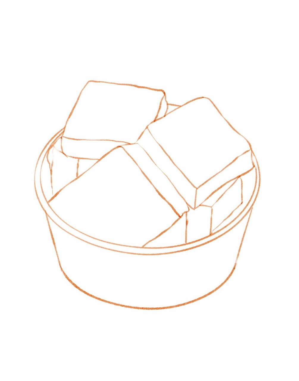 ipad水彩教程|臭豆腐(过程77笔刷) 来一份香香的臭豆腐 详细的绘画