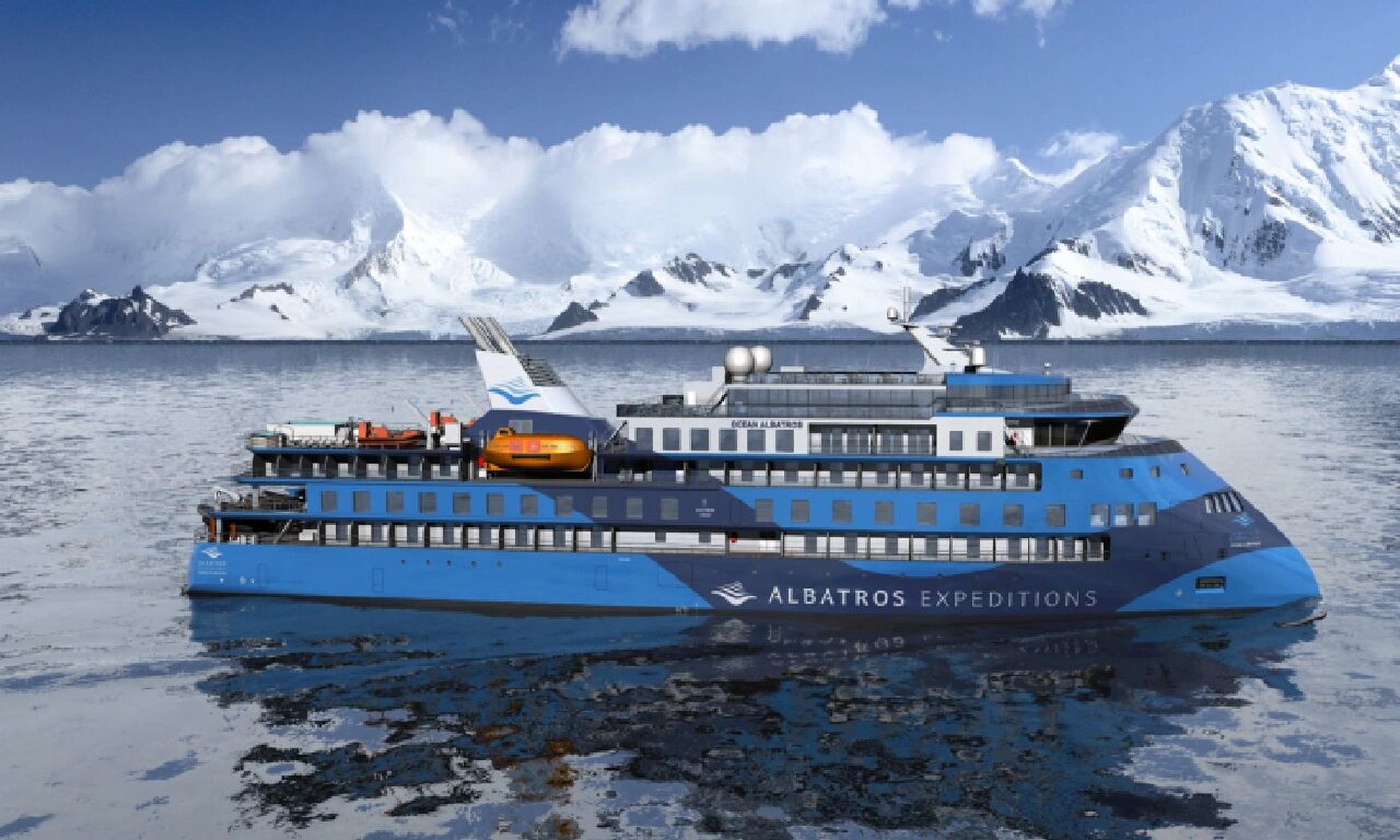 号 海洋信天翁号是海洋胜利号的姊妹船由挪威乌斯坦设计公司研发