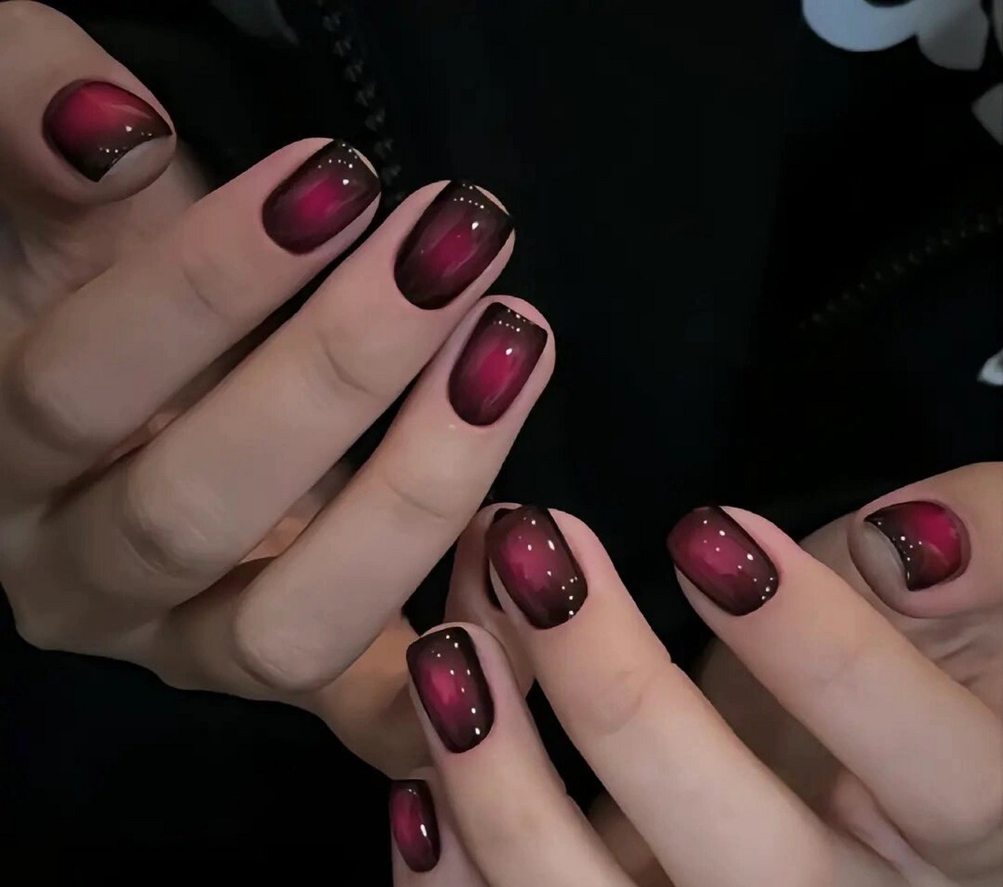 显白耐看不挑手的黑色美甲💅 黑色美甲简直yyds 不知道做什么款式的