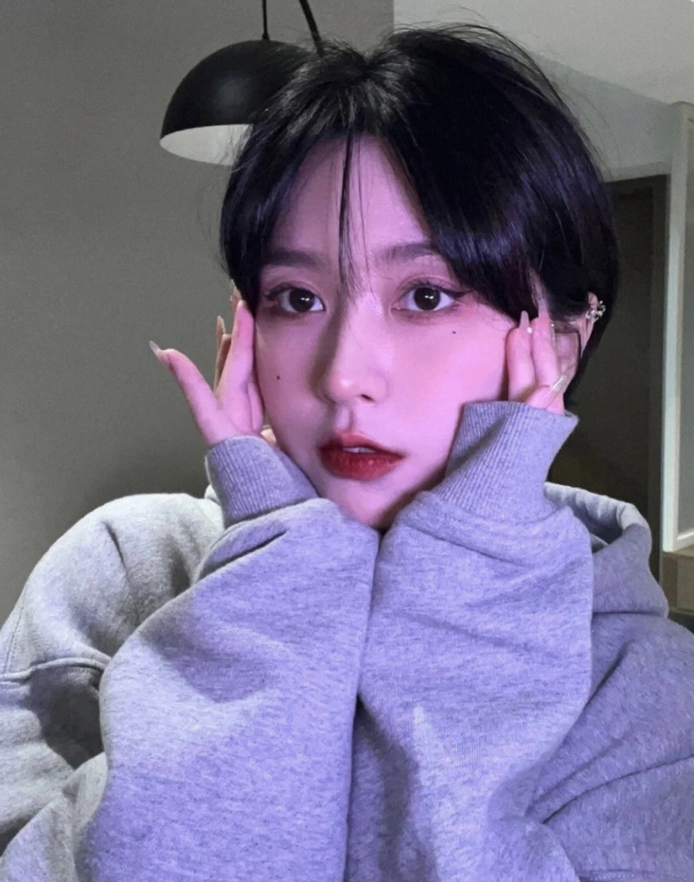 元气满满的韩式初恋短发99特别修饰脸型 ————————天津发型