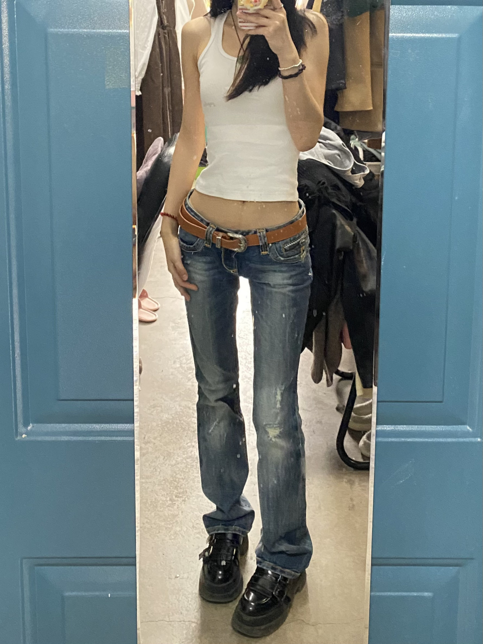 快到夏天吧我真的好想穿低腰裤!