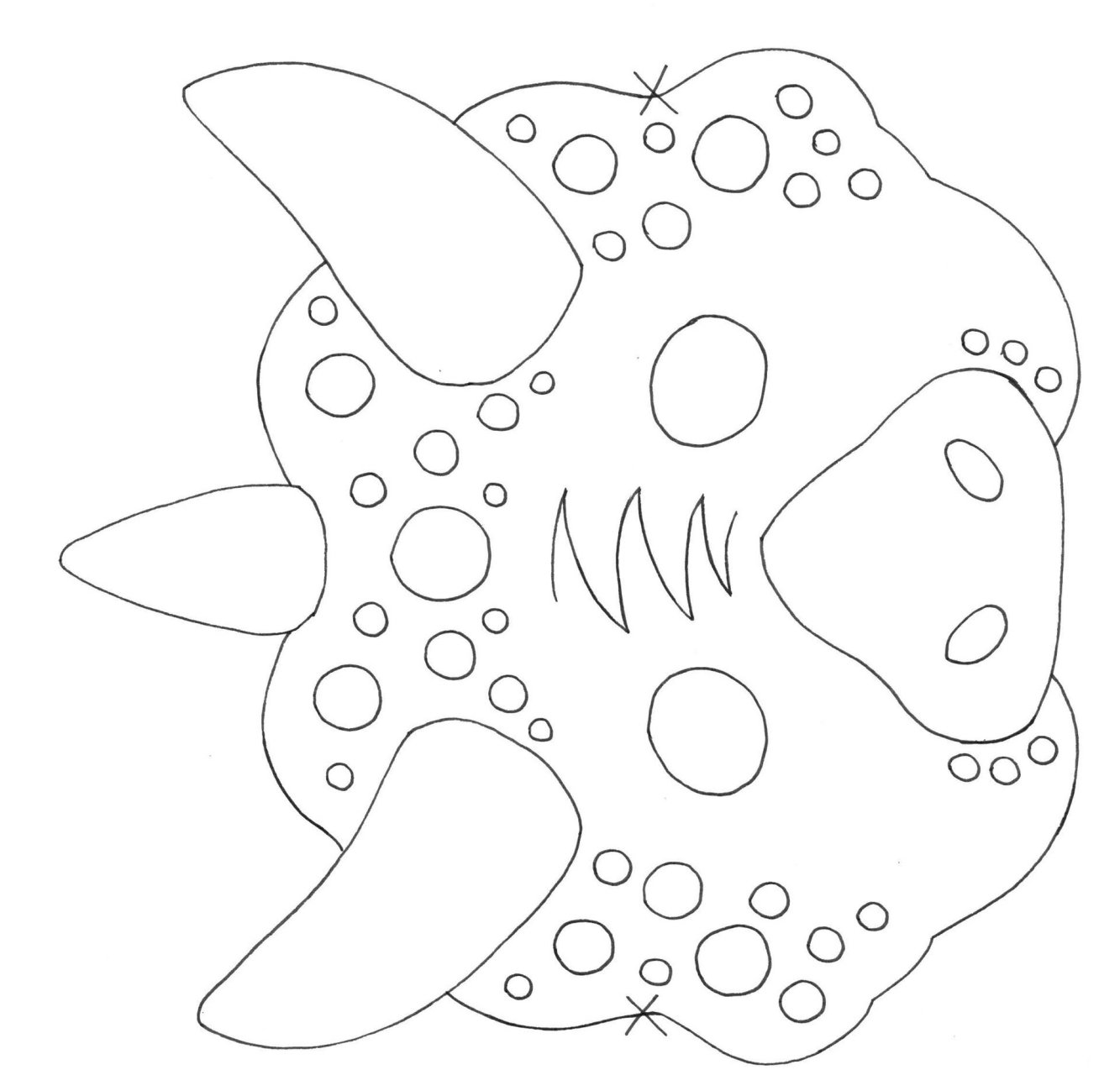 不织布恐龙面具 三角龙,霸王龙,剑龙 可a4直接打印