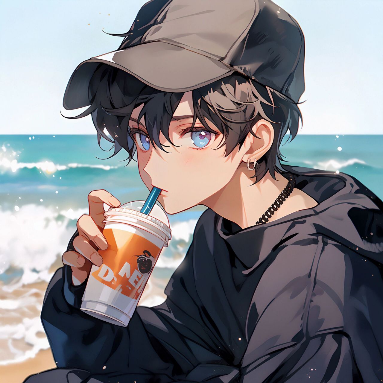 夏至,喝杯奶茶刚刚好! ▏情侣头像