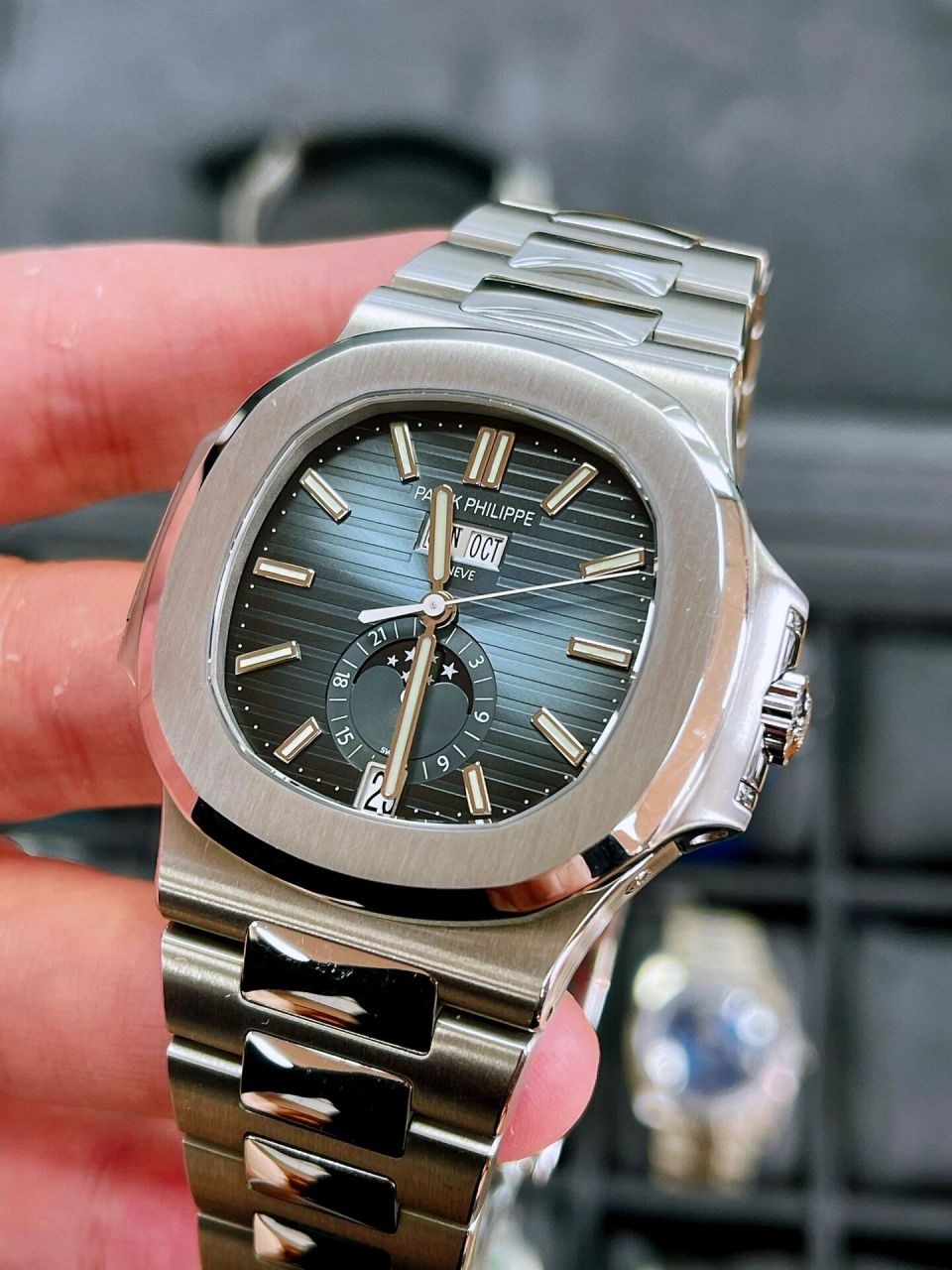 百达翡丽运动优雅系列5726/1a-014超火鹦鹉螺 三大钢王之一 40.