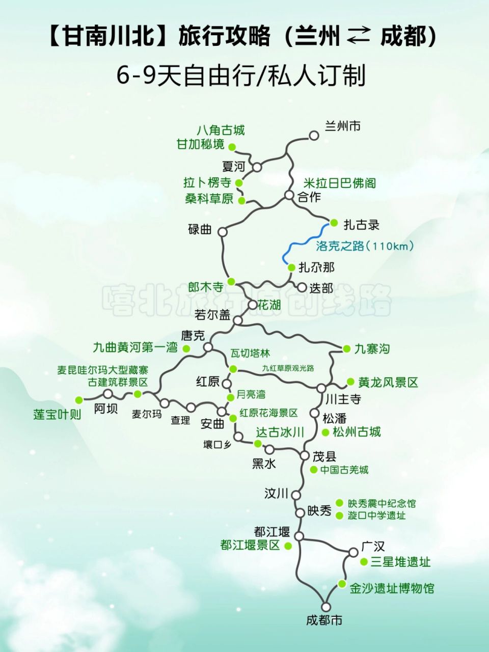 熬夜整理的甘南川北经典路线,看完记得收藏 线路说明 兰州开始行程