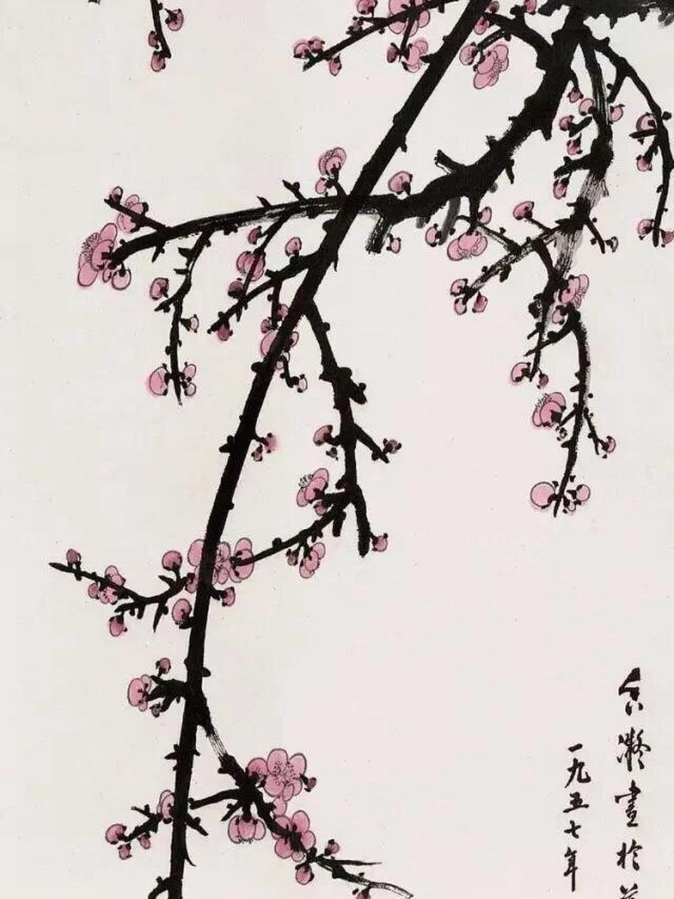 墙角数枝梅,凌寒独自开,遥知不是雪,为有暗香来.