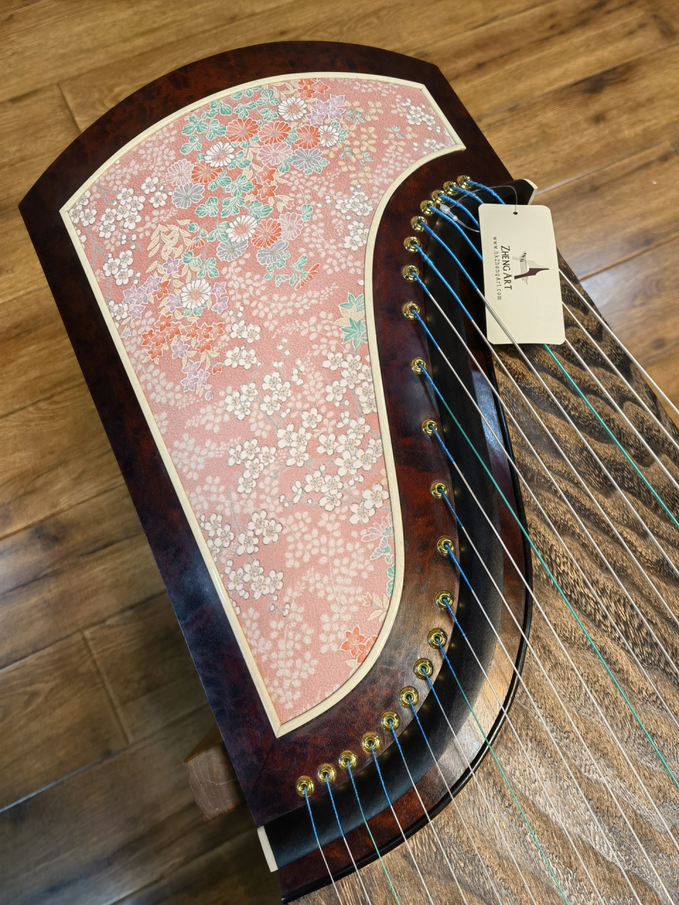 炫光古筝好看的和布粉色系93