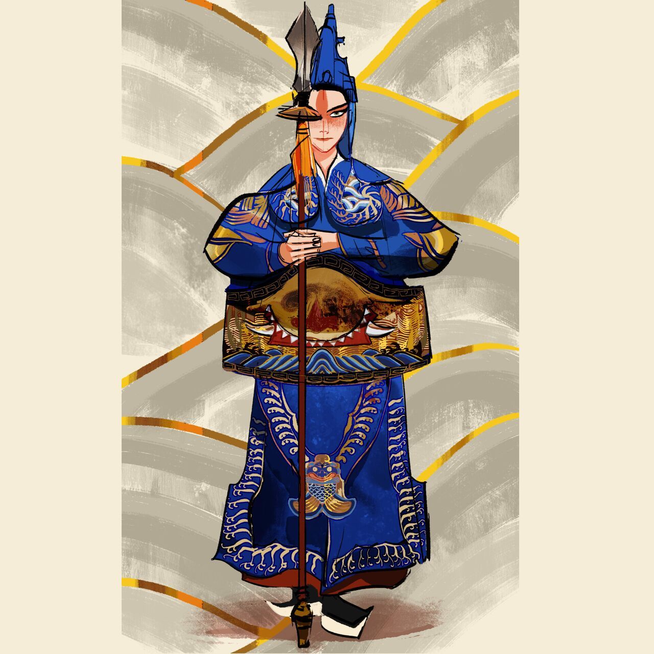 京剧风插画 武生花旦93 设计:sophie licharacter design / vis dev