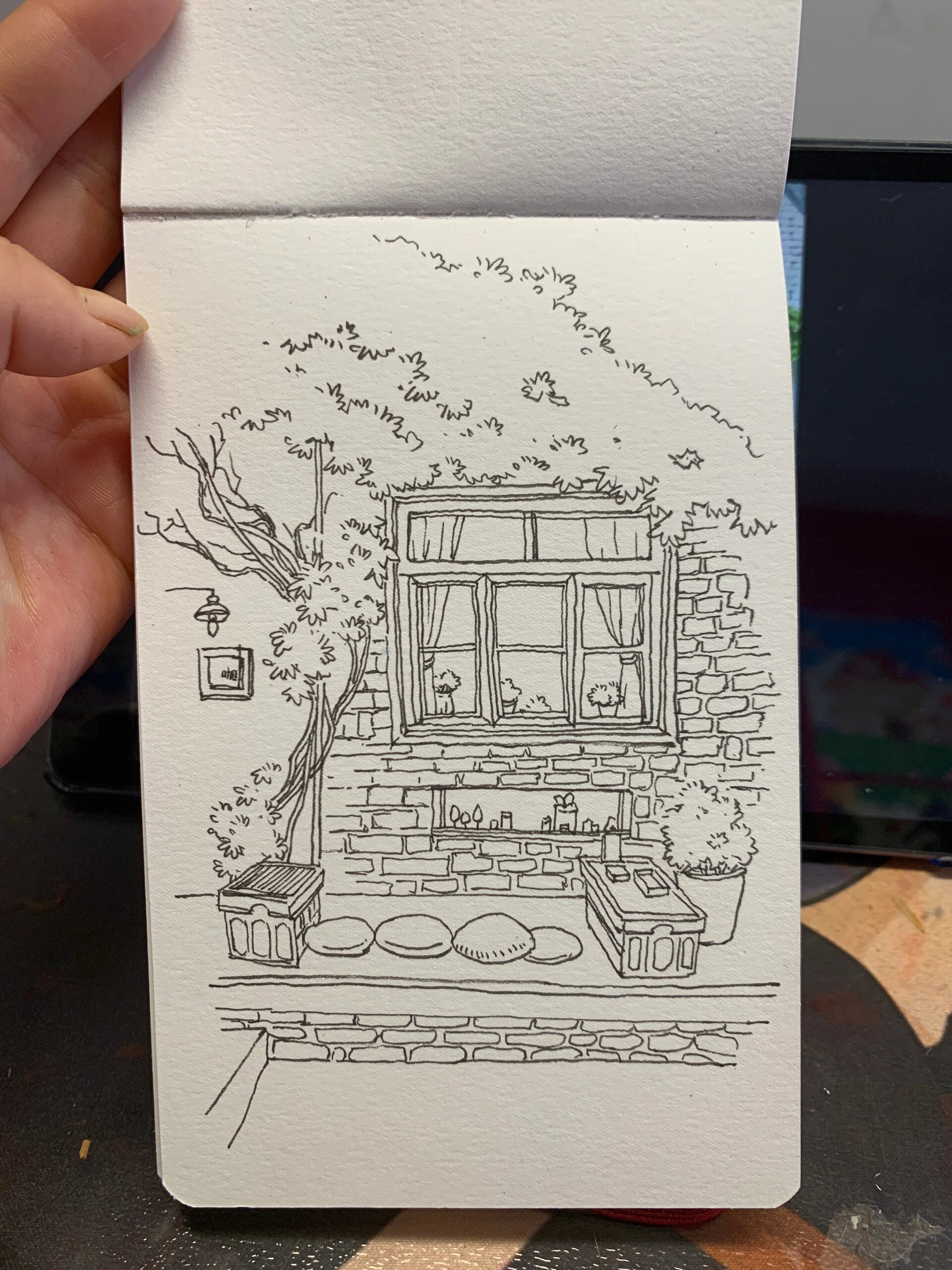 简单风景速写 小景图片