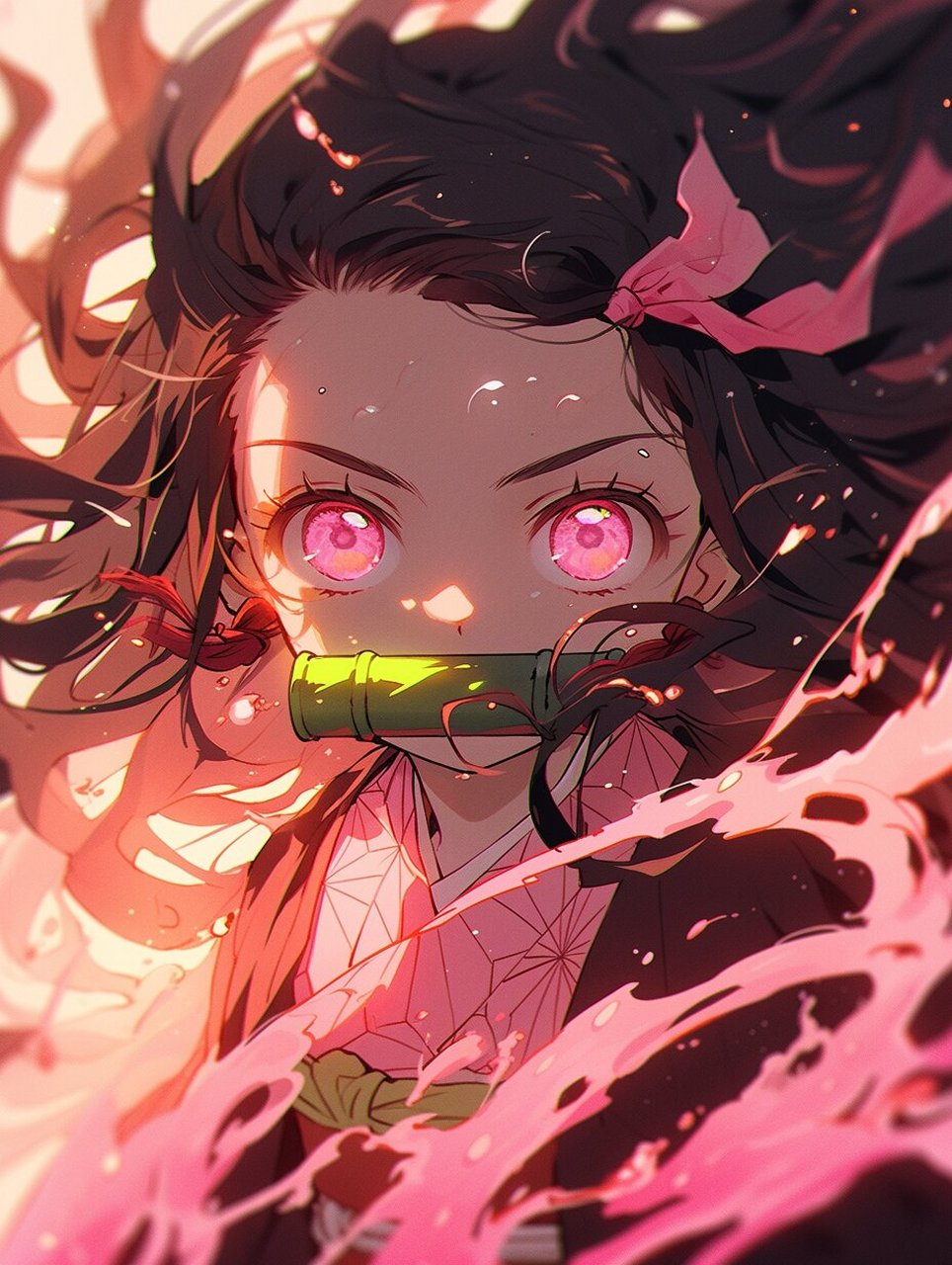 鬼灭之刃|灶门祢豆子|aigc 灶门炭治郎的妹妹,因鬼舞辻无惨的血液变成