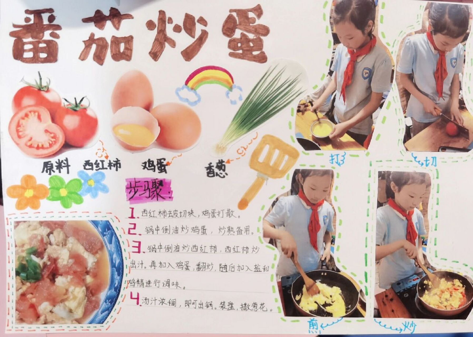 美食手抄报---番茄炒蛋