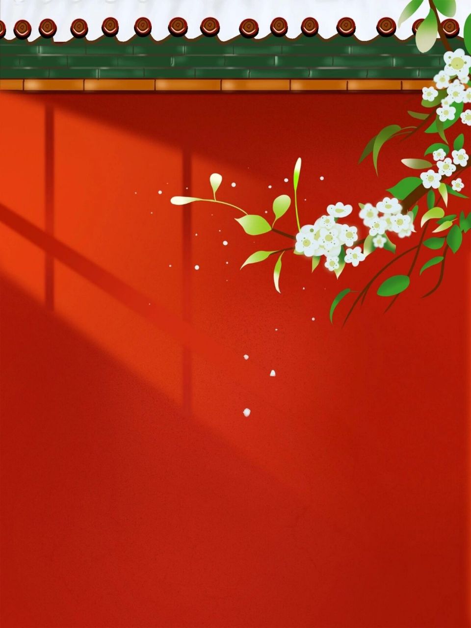故宫墙|中国风红色背景图壁纸海报素材分享 一道宫墙,几许朱红, 清风