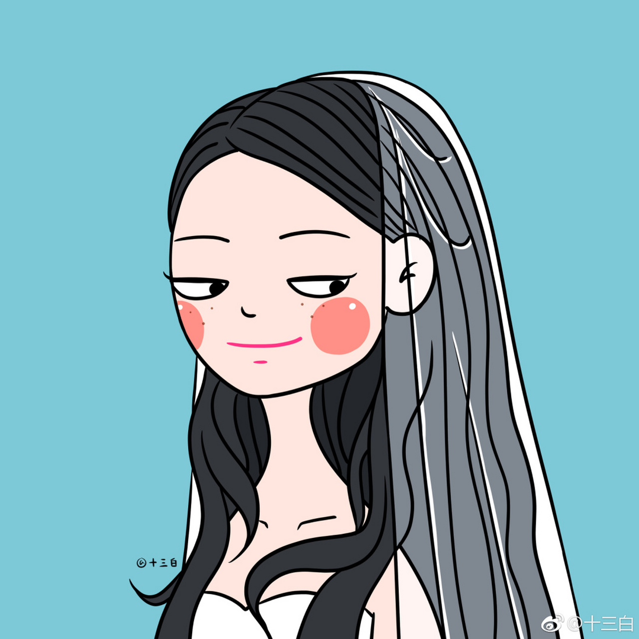 舒淇各种角色插画头像 风趣漫画十三白原创 女生头像 #我是原创插画师
