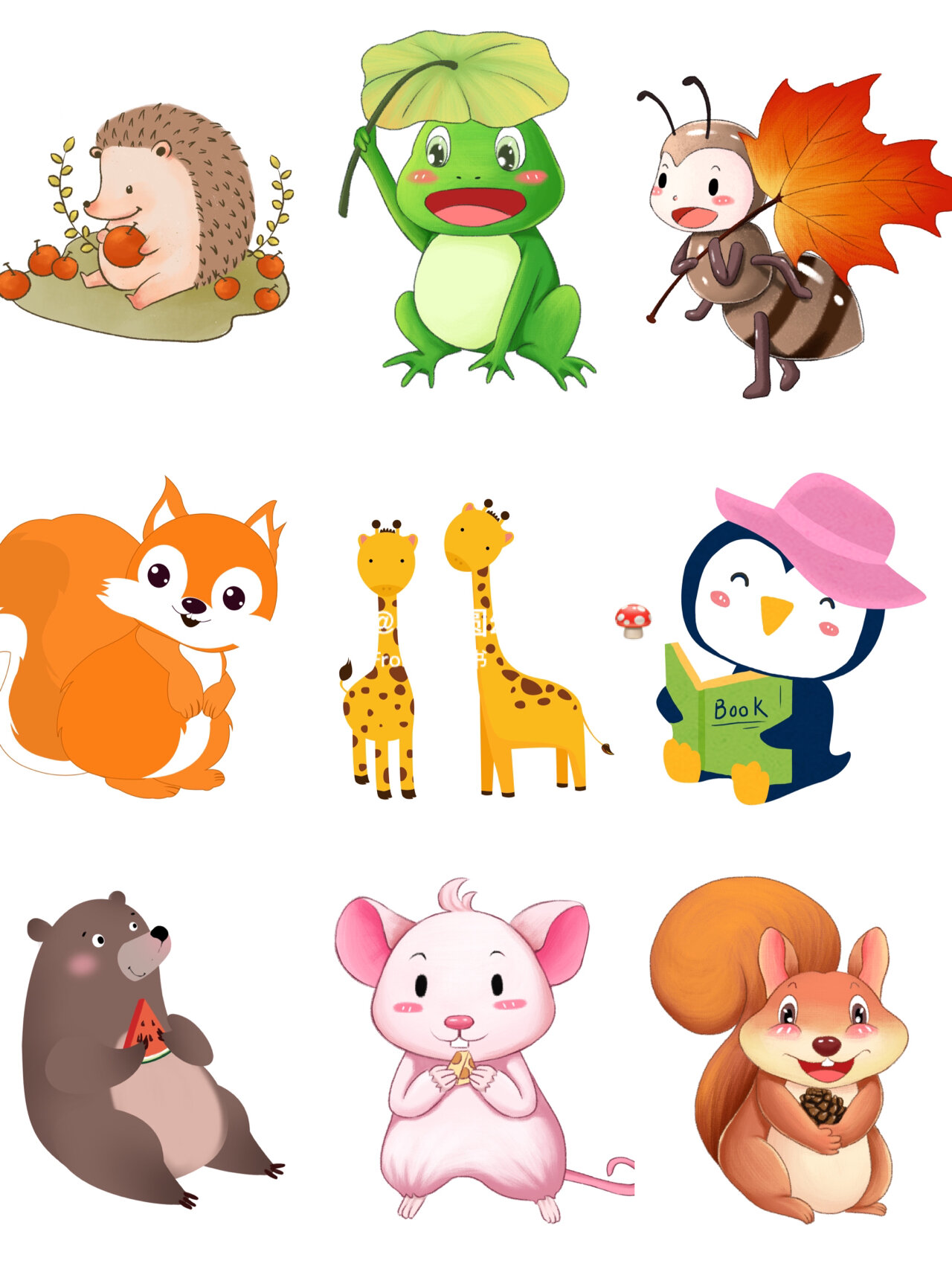 幼儿园卡通小动物环创素材集合
