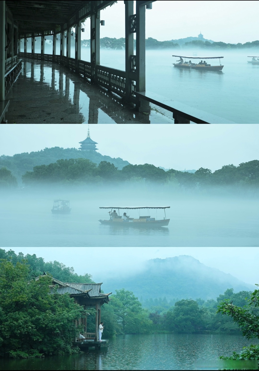 与阳光明媚的风景是完全不同的,大家更喜欢晴天的西湖还是雨天的西湖