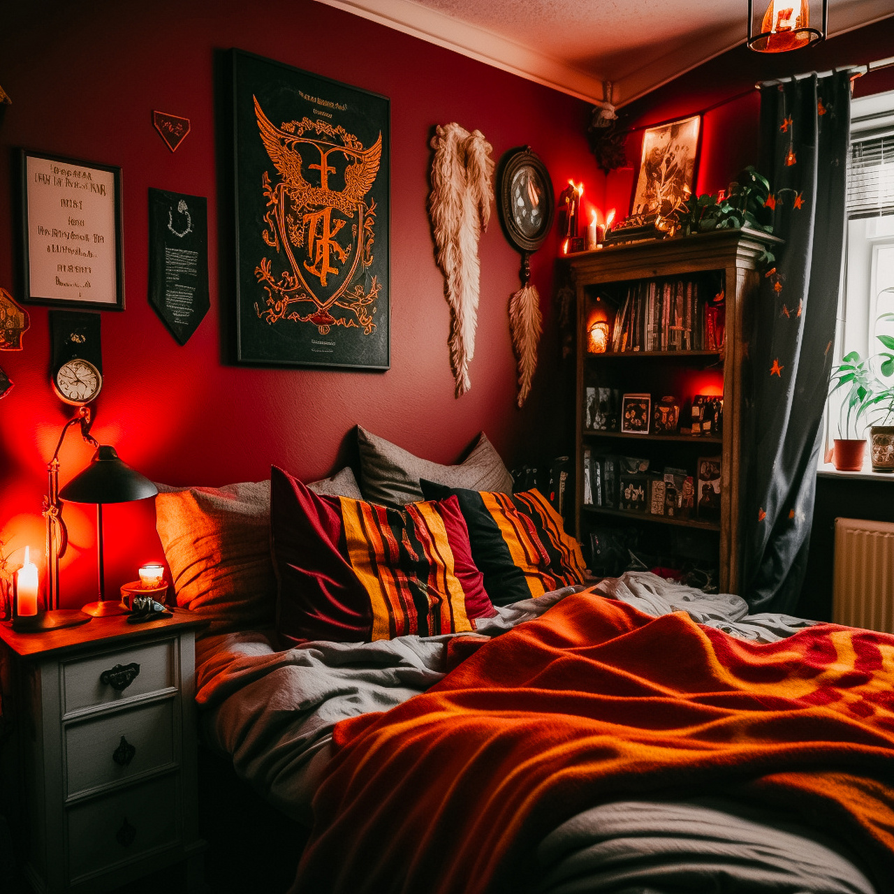 97031597把卧室装修成了格兰芬多的样子!