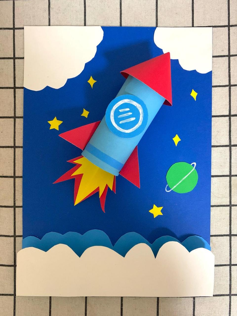 亲子互动 | 幼儿园手工航天作品 致敬伟大的宇航员叔叔们989969