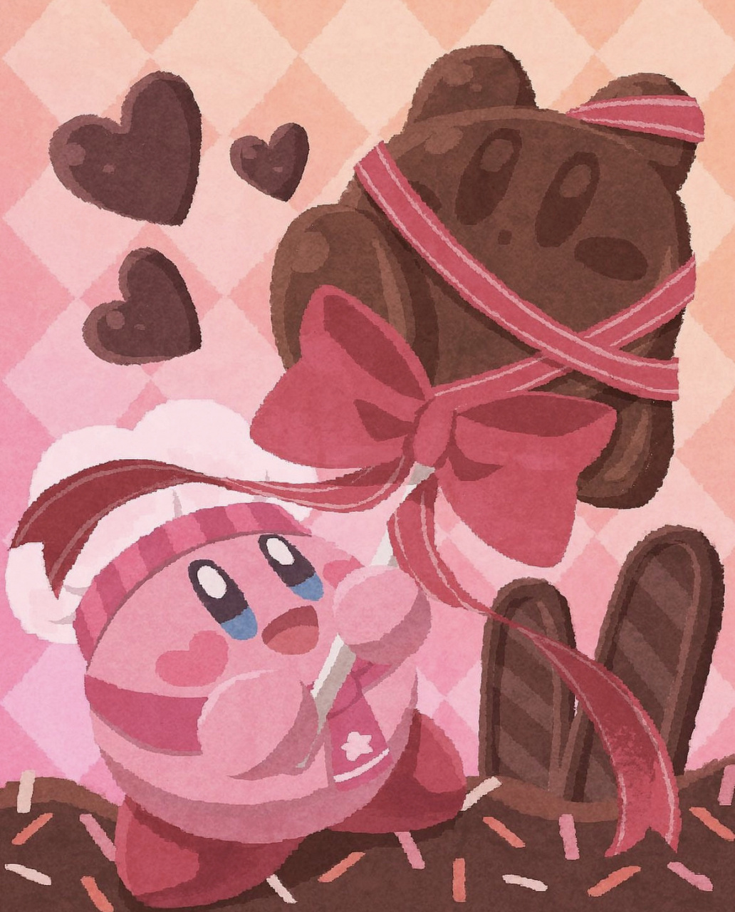 ⑨图74星之卡比壁纸/背景/头像96情人节专辑 来自卡比的草莓